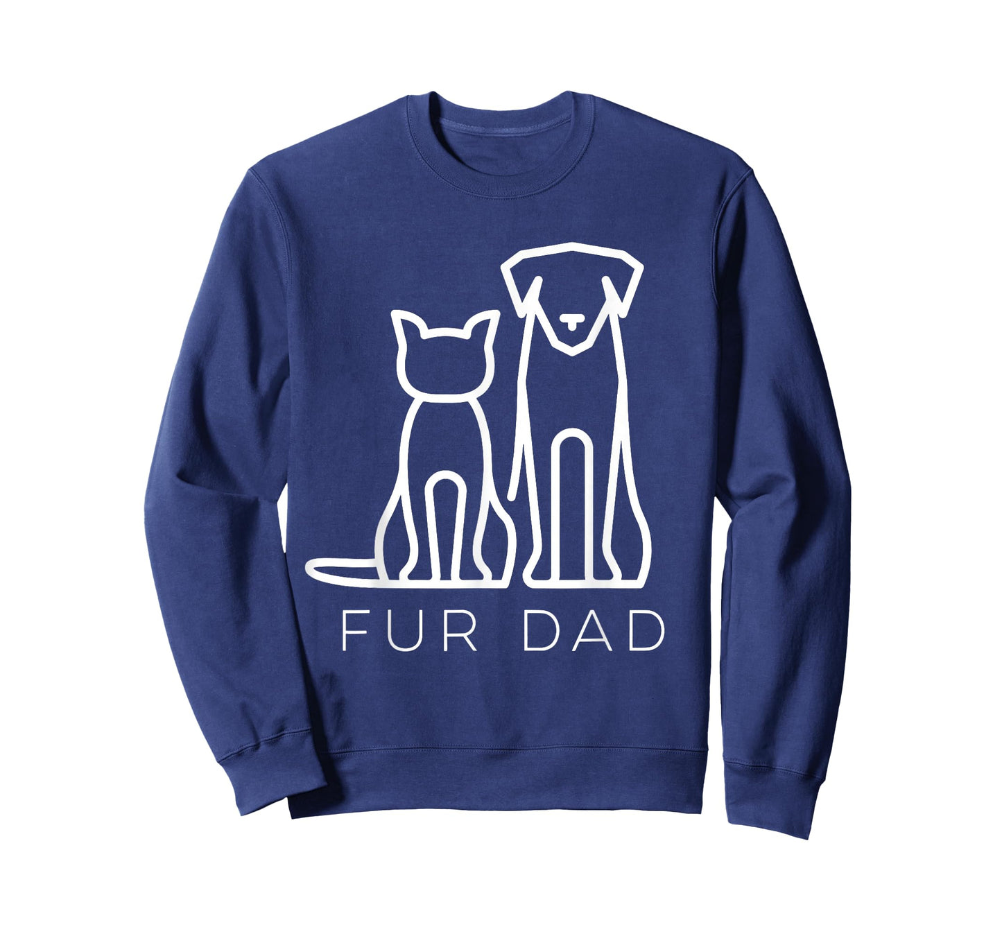 Fur Dad Pet Lover Cat Dog Dad Husband Funny Fathers Day Wife T-Shirt