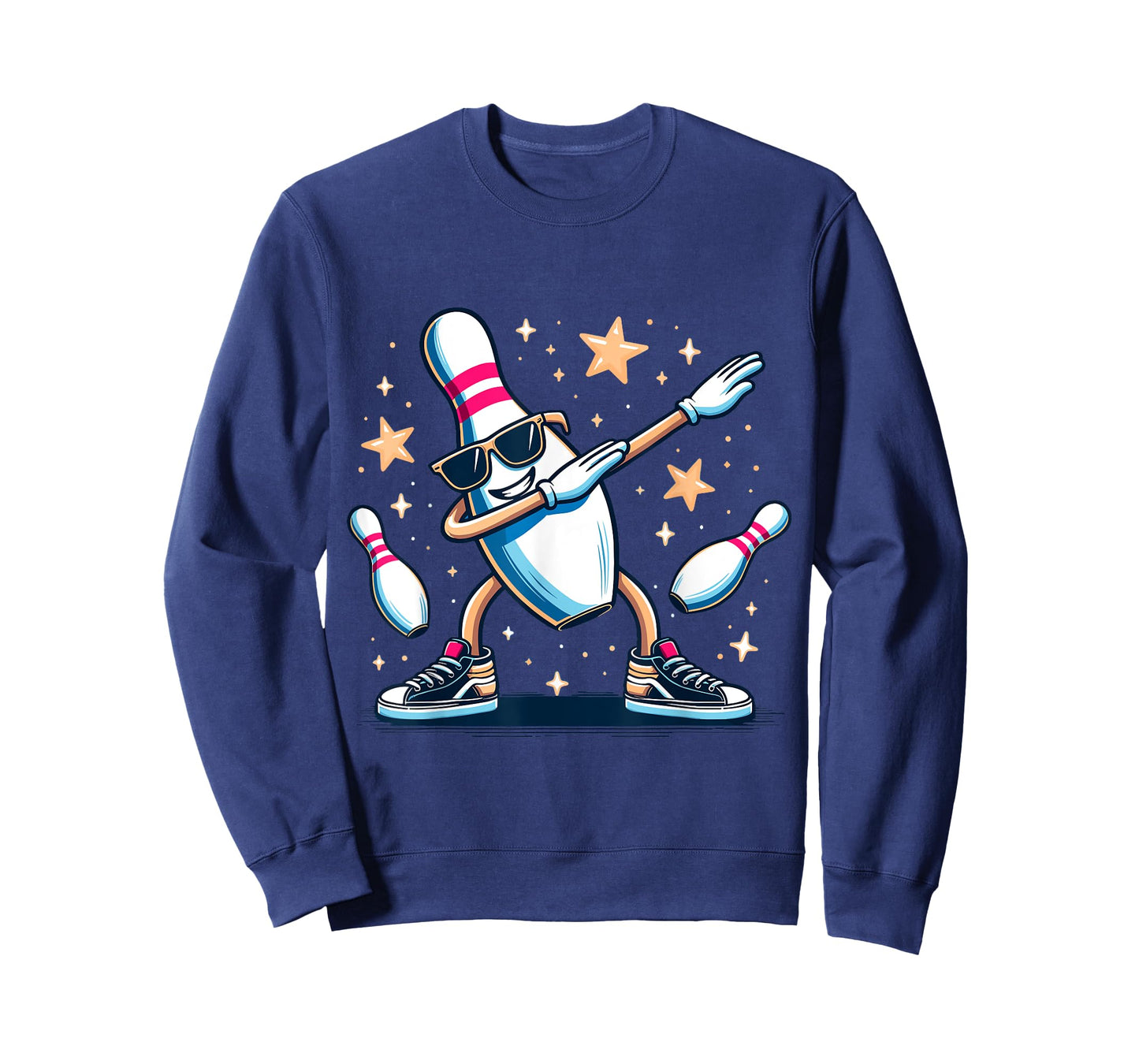 Bowling Pin Dabbing Sunglasses Bowler Player Kids Boys Men T-Shirt