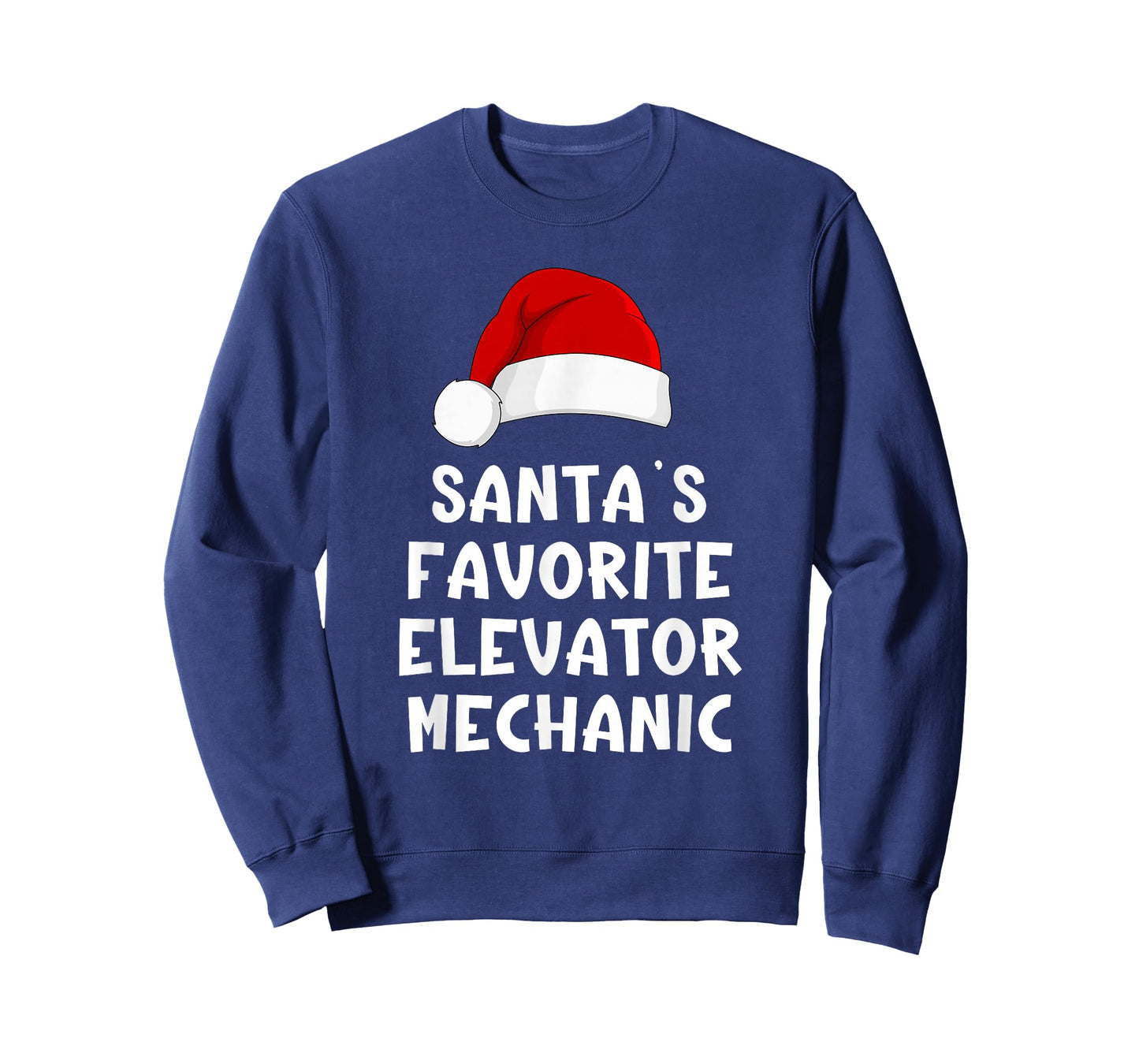 Christmas Santa's Favorite Elevator Mechanic Funny Pajama T-Shirt