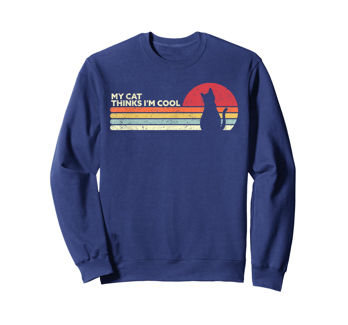 Funny Cat Design. My Cat Thinks I'm Cool, Retro Style T-Shirt