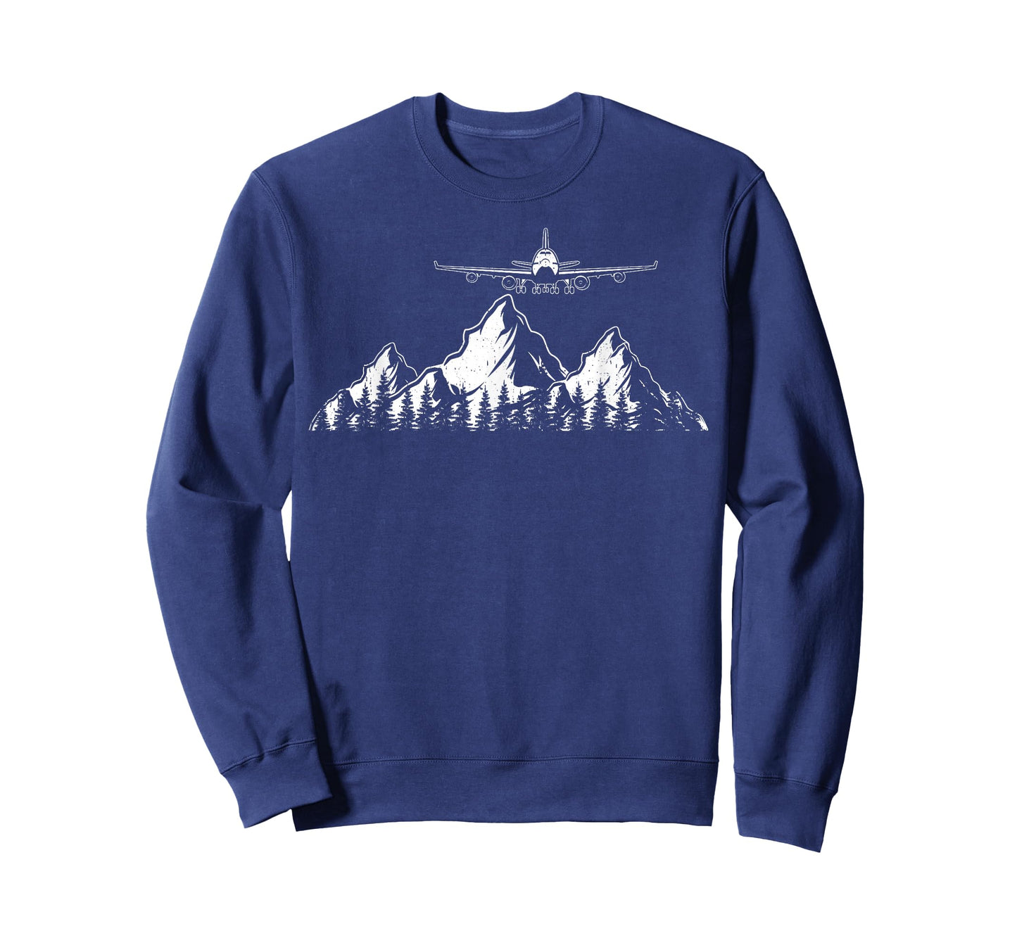 Airplane Over Mountains Funny Pilot Aviation Men Women Kids T-Shirt
