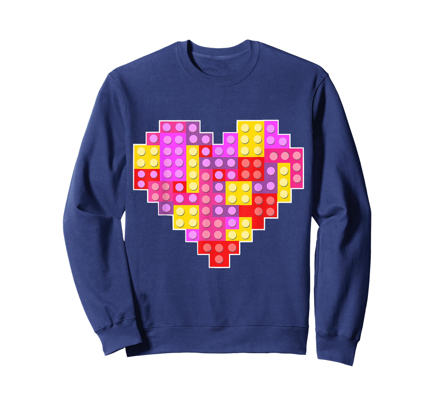 Cute Heart Building Blocks Lover Master Builder Girls Kids T-Shirt