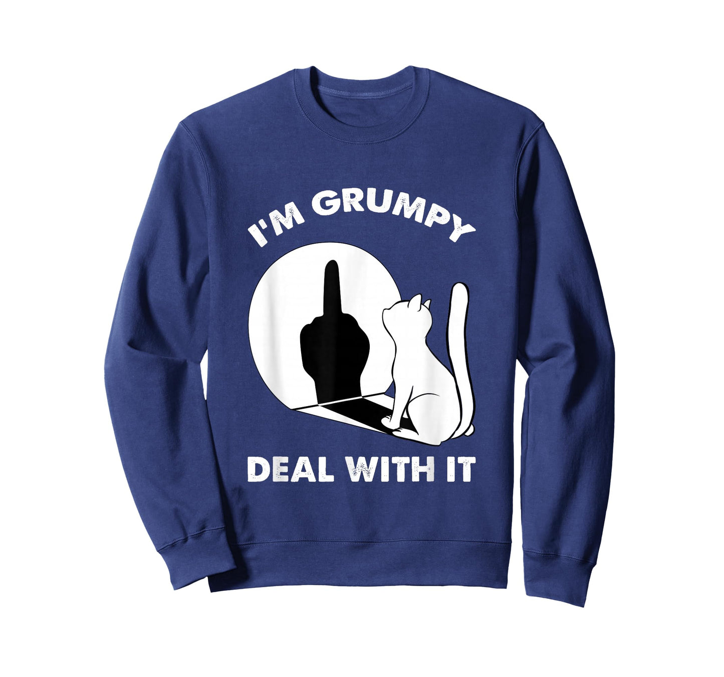 Funny Cat Middle Finger Shirts Cat I'm Grumpy Deal with It T-Shirt