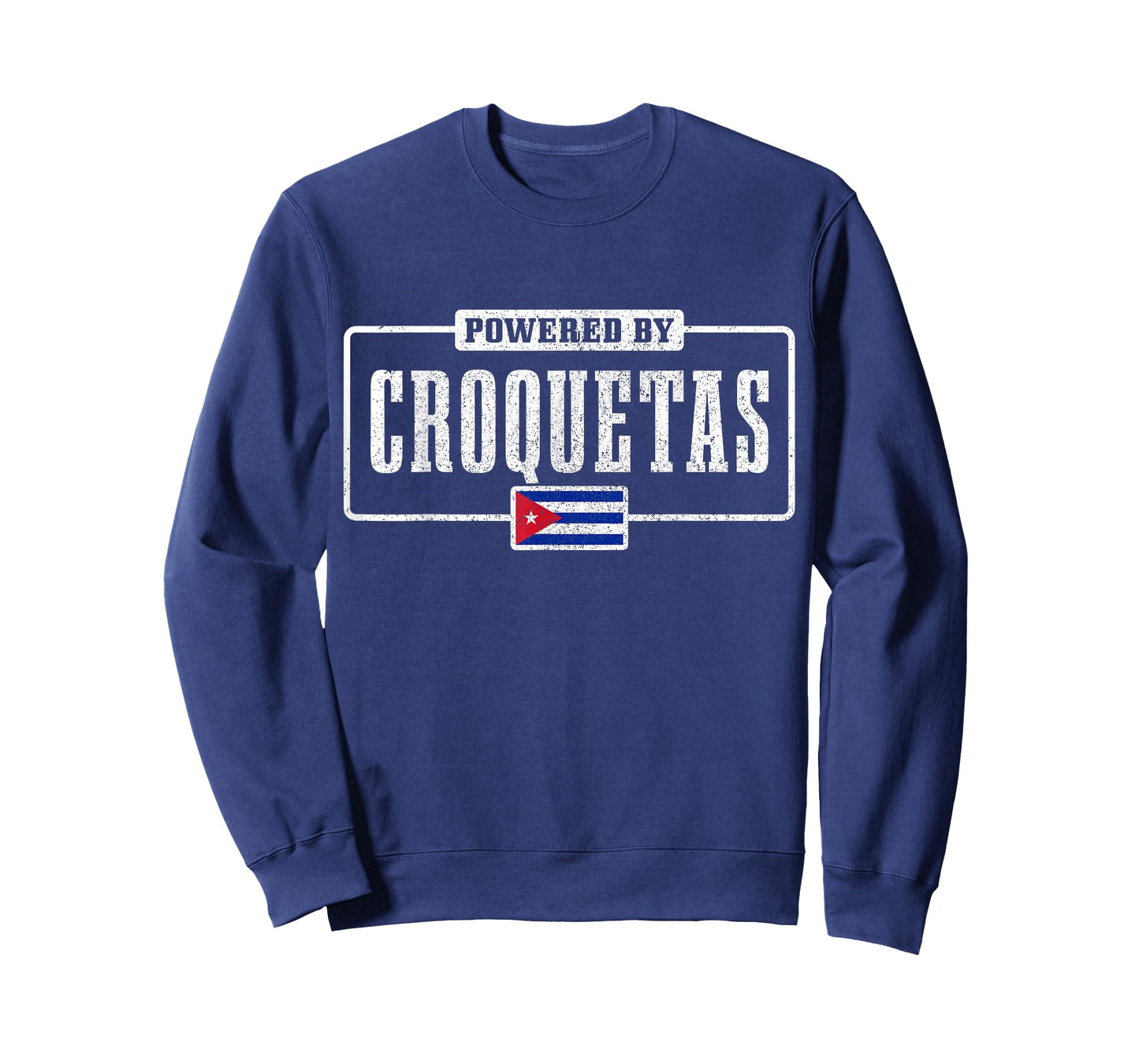 Powered By Croquetas Cuban Flag Pride Funny Cuba T-Shirt