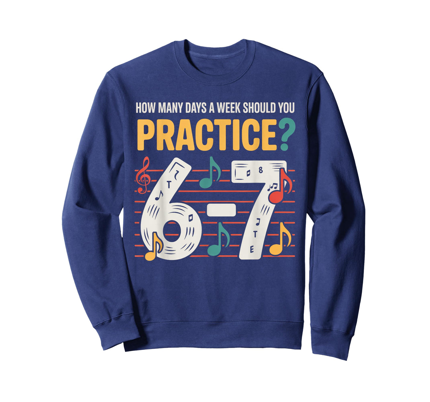 Funny 6 7 Meme Six Seven for Music Teacher T-Shirt