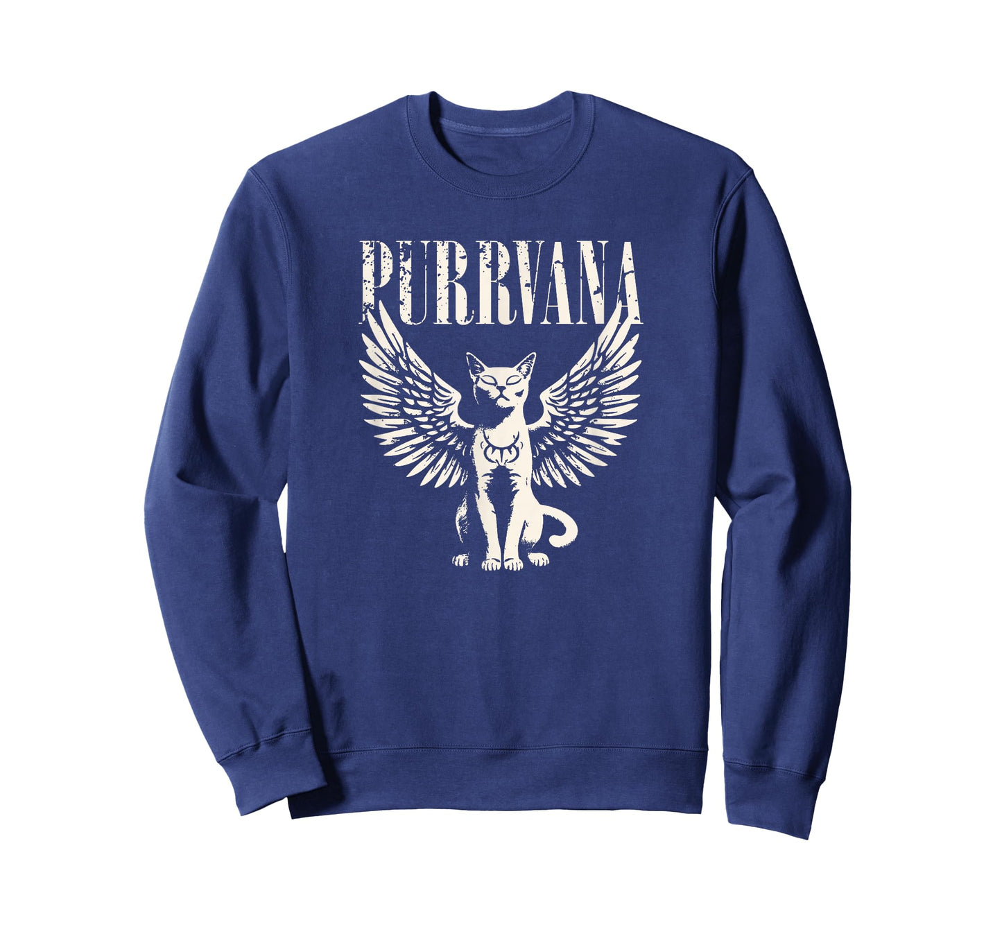 Purrvana Funny Cat Parody 90s Grunge Rock Music T-Shirt