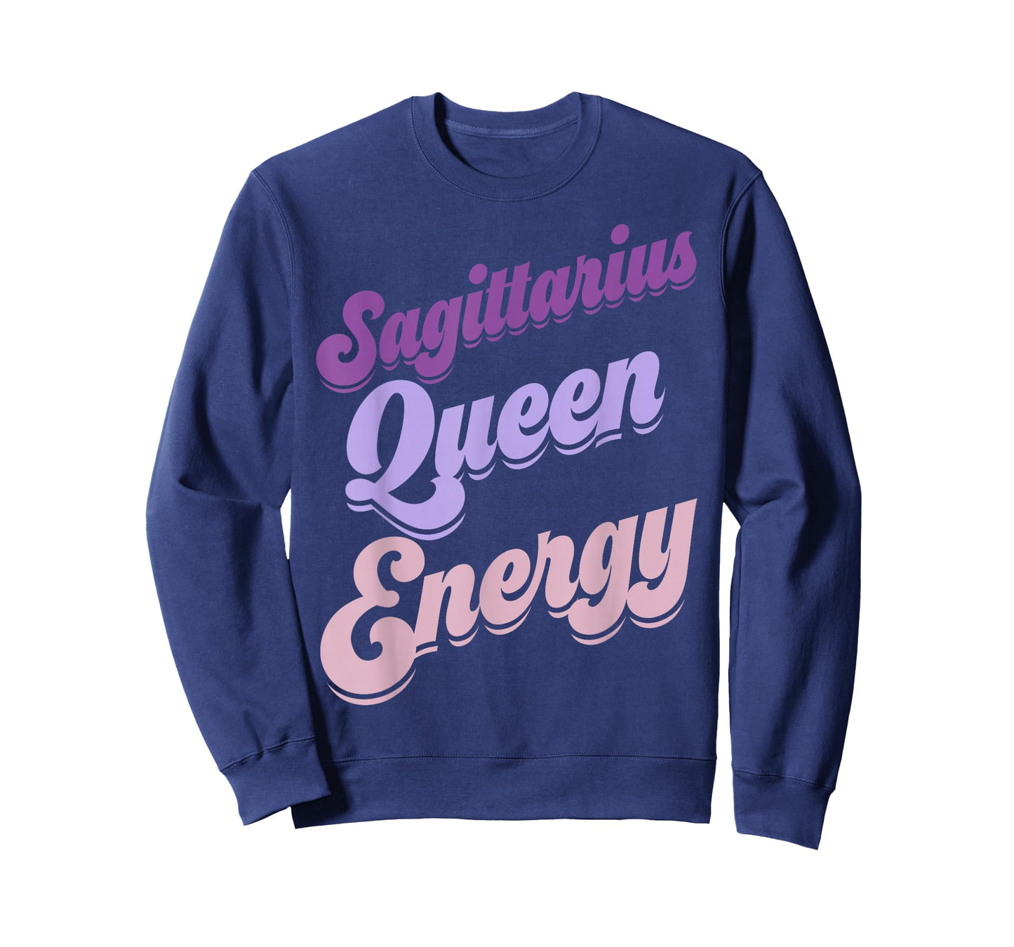 Sagittarius Queen Vibes Zodiac Sign Big Energy Women Purple T-Shirt