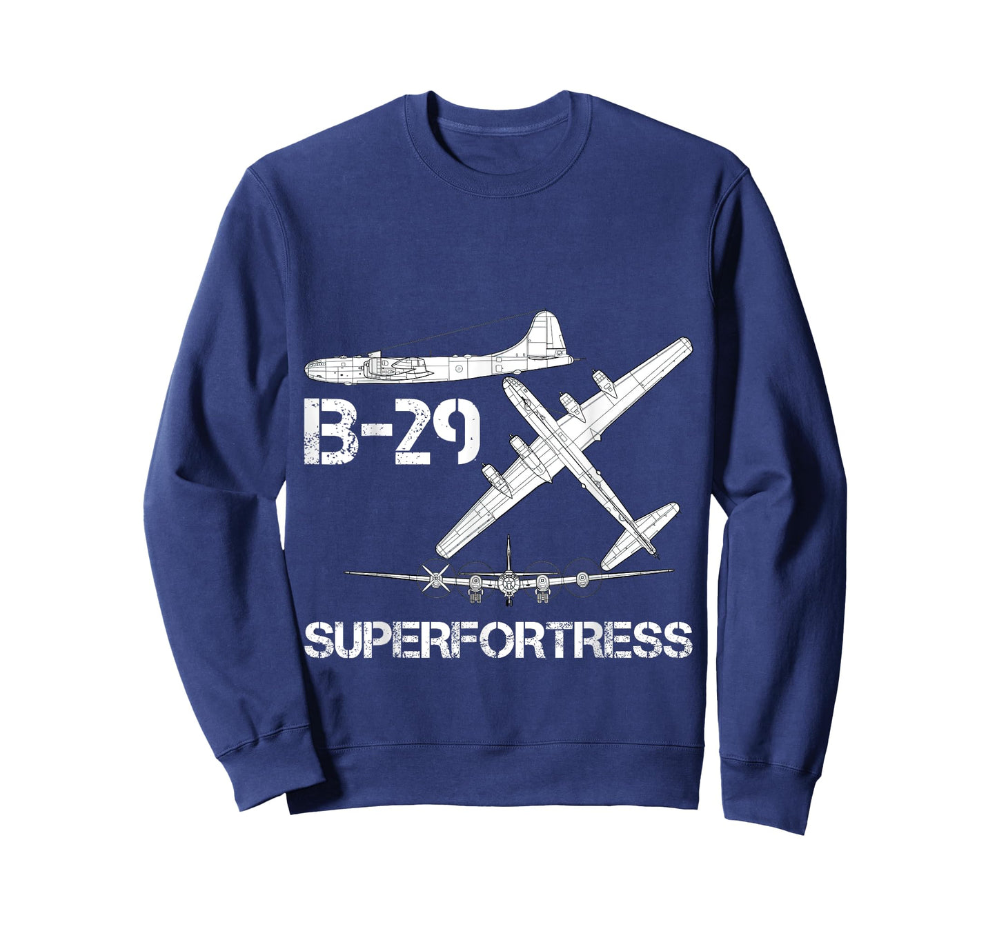 B-29 Superfortress WW2 Heavy Bomber Aircraft Blueprint T-Shirt