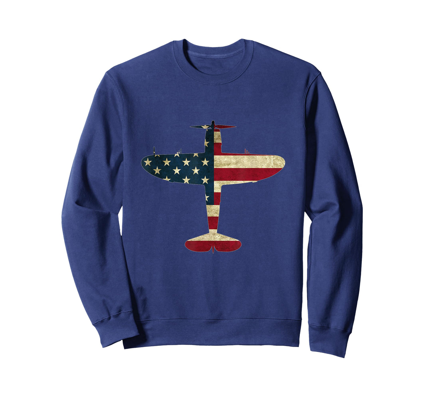 Retro USA Flag P-47 Thunderbolt Aircraft Warbird Pilot Gift T-Shirt