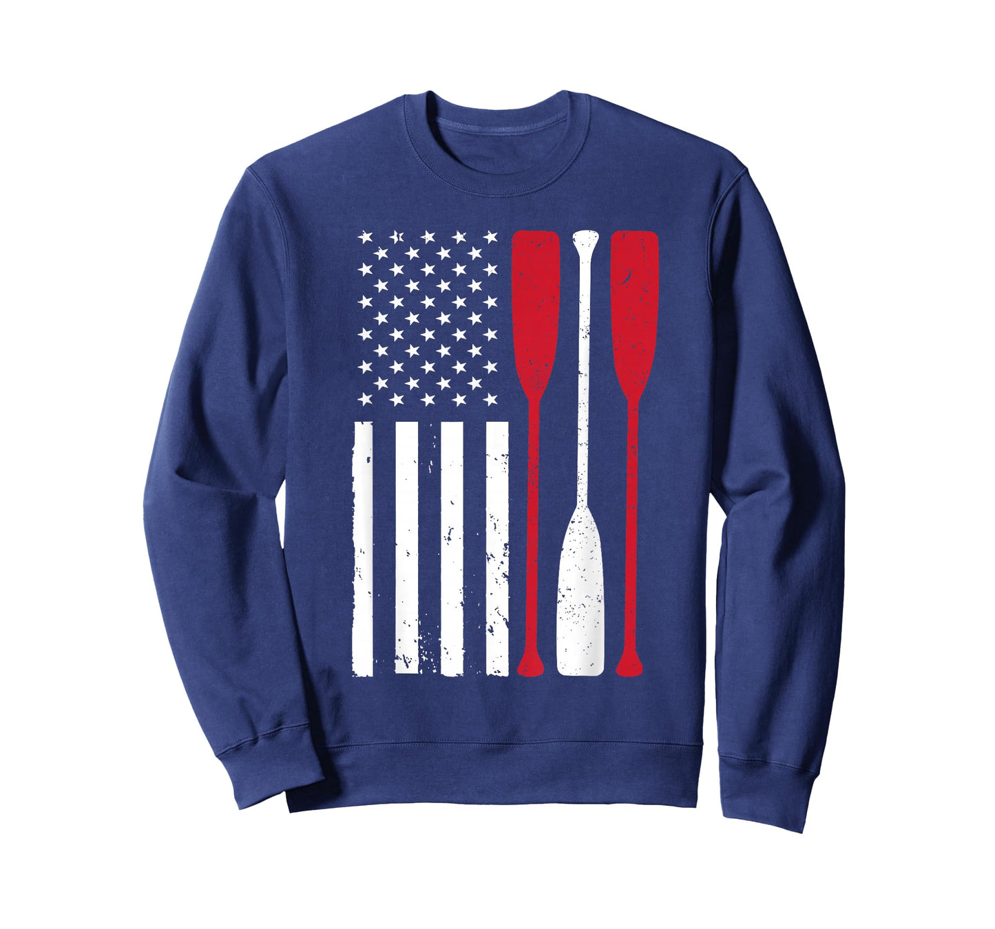 Funny Rowing Art Men Women US America Flag Coxswain Row Crew T-Shirt
