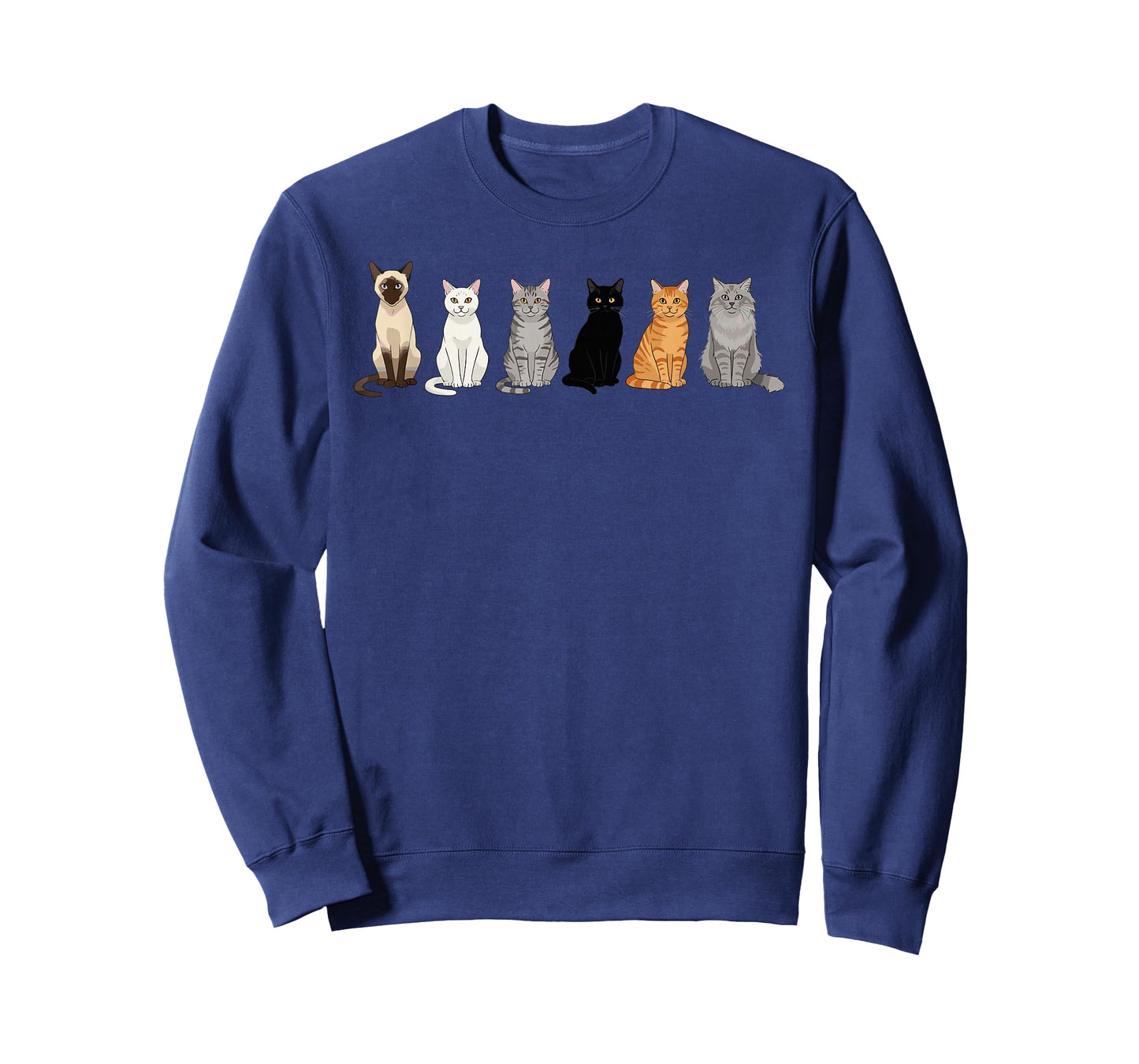 Cute Cartoon Cats for Cat Lovers Funny Cat Breed Gifts T-Shirt