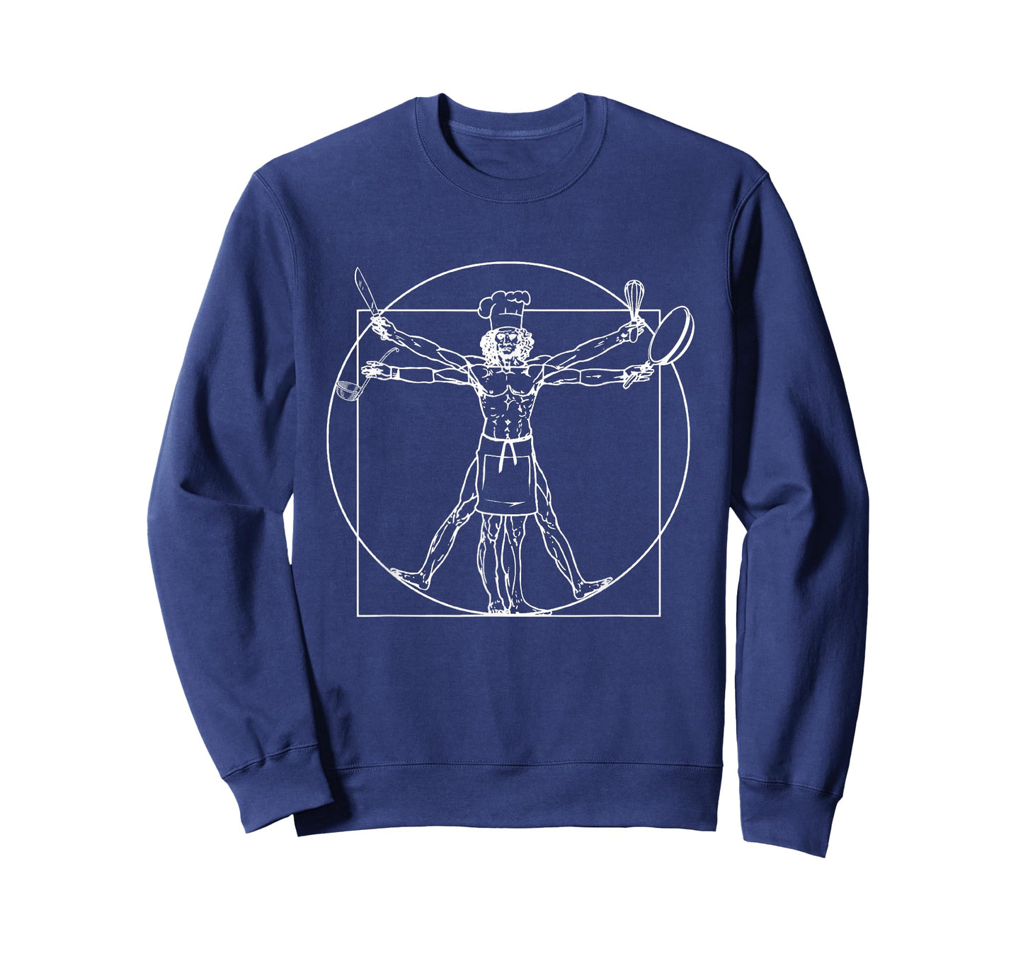 Chef Vitruvian Man Da Vinci Funny Cooking Gift T-Shirt