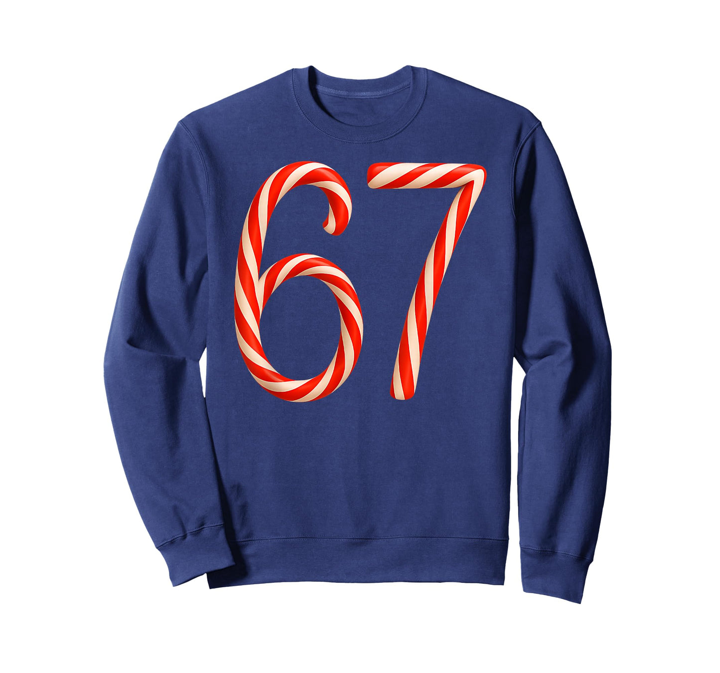 Six Seven Kids 67 Boys Girls 6 7 Peppermint Candy Cane Tee T-Shirt