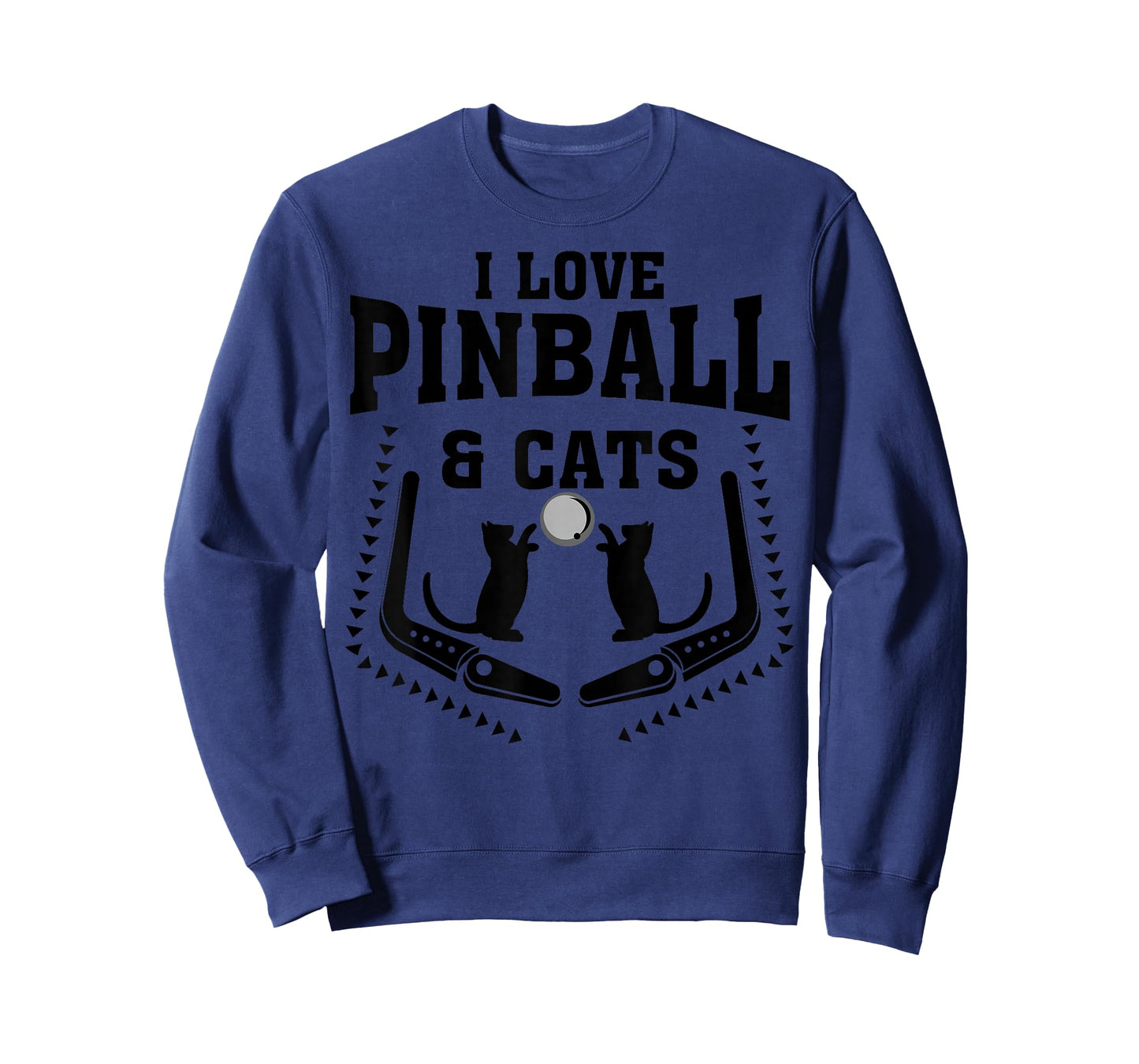 Funny I Love Pinball & Cats | Cool Arcade Machine Kitty Gift T-Shirt