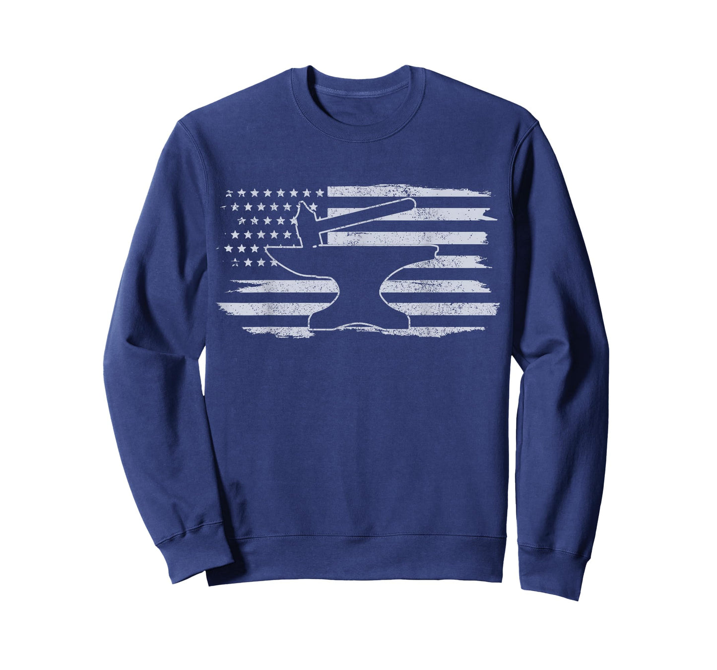 Blacksmith - Hammer Anvil USA Flag Knife Maker Steel Gift T-Shirt