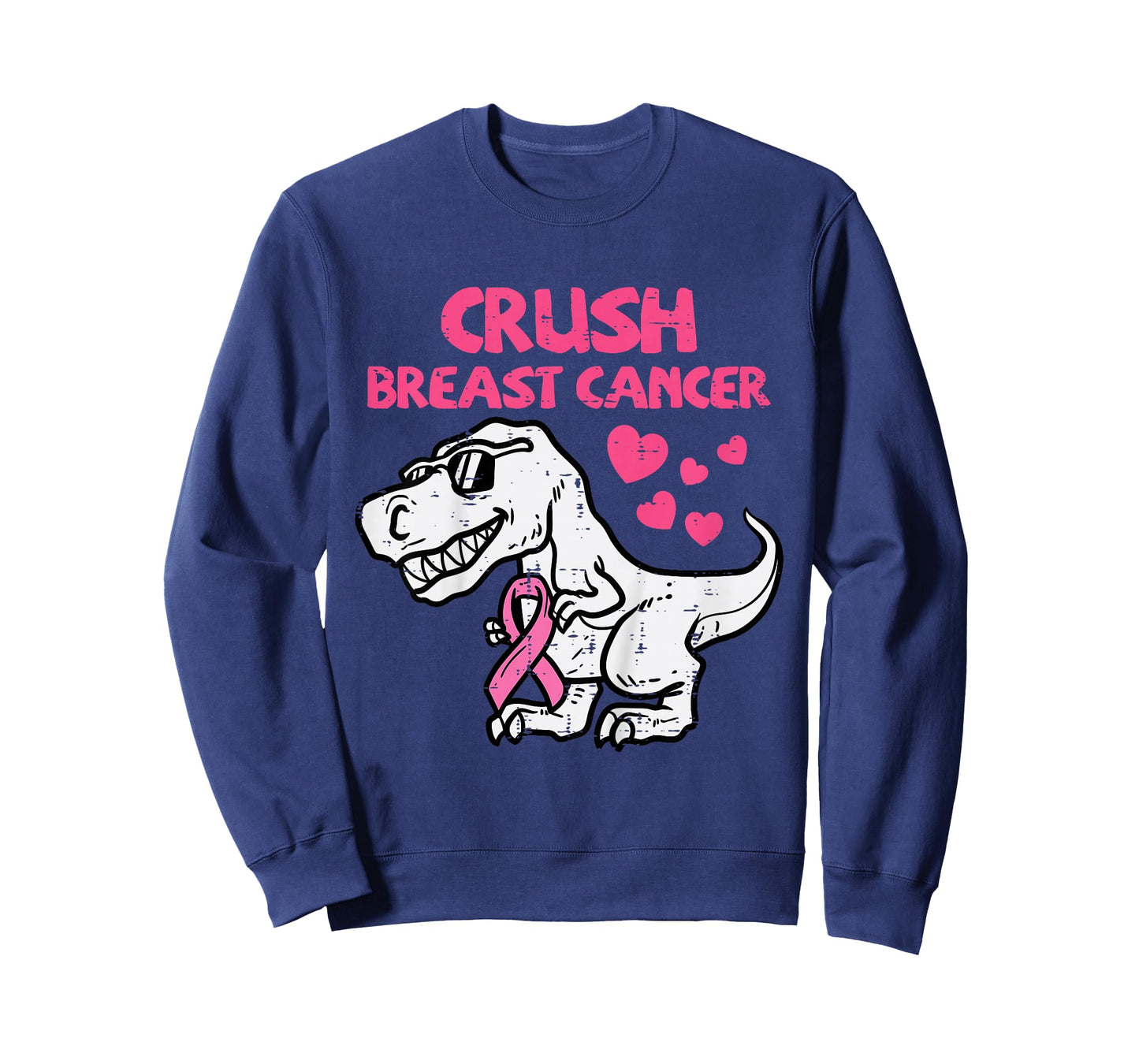 Crush Breast Cancer Trex Dino Awareness Toddler Boys Kids T-Shirt