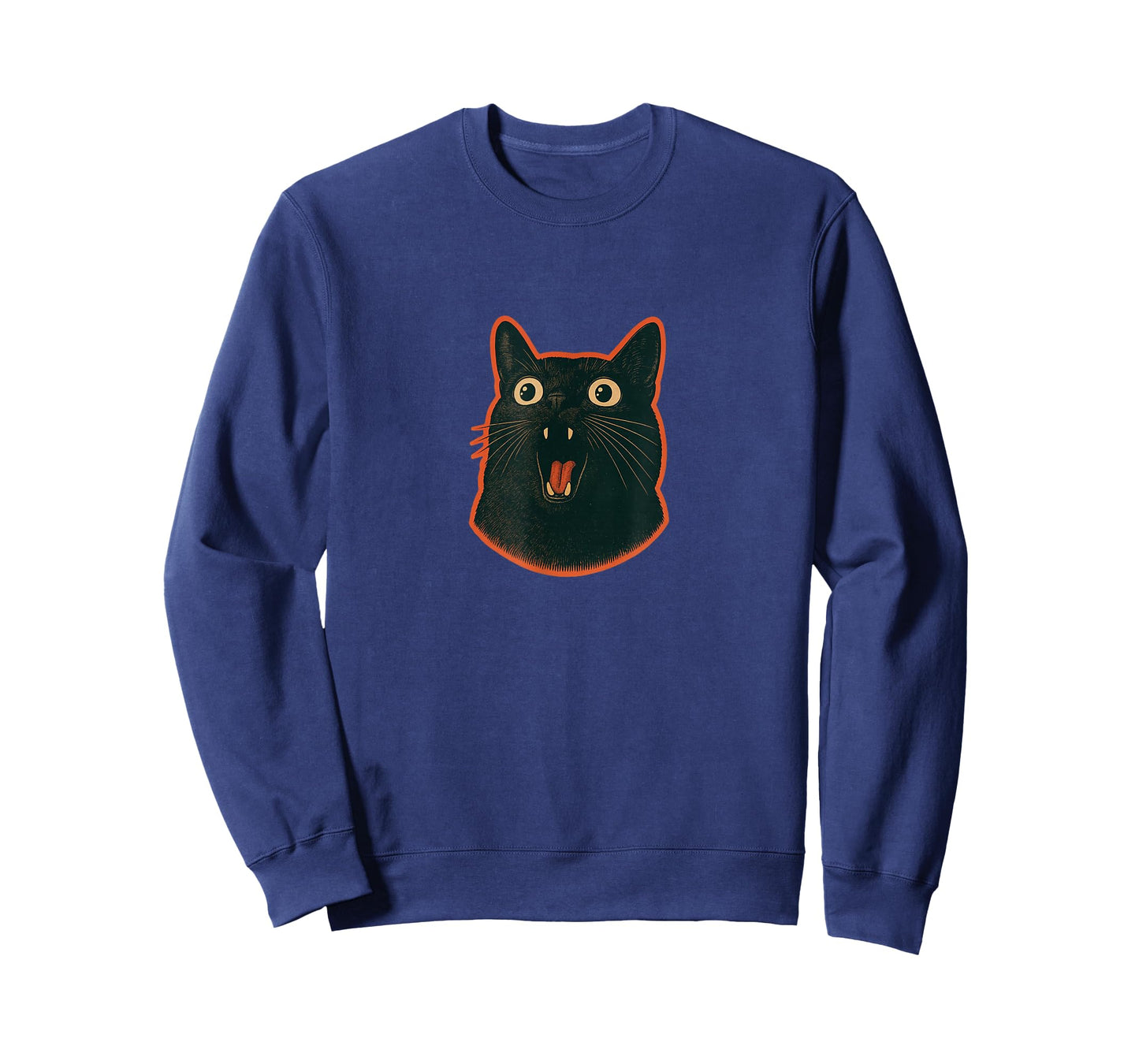 Vintage Black Cat Halloween Spooky Cute Retro Art T-Shirt