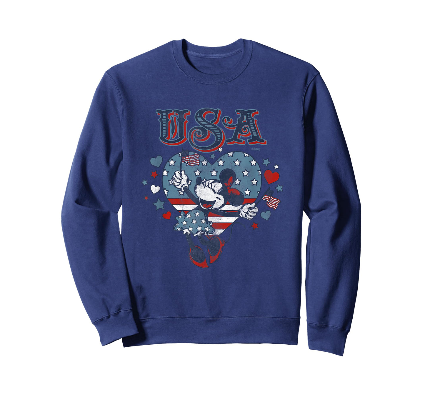 Disney Minnie Mouse with American Flags USA 4th of July T-Shirt