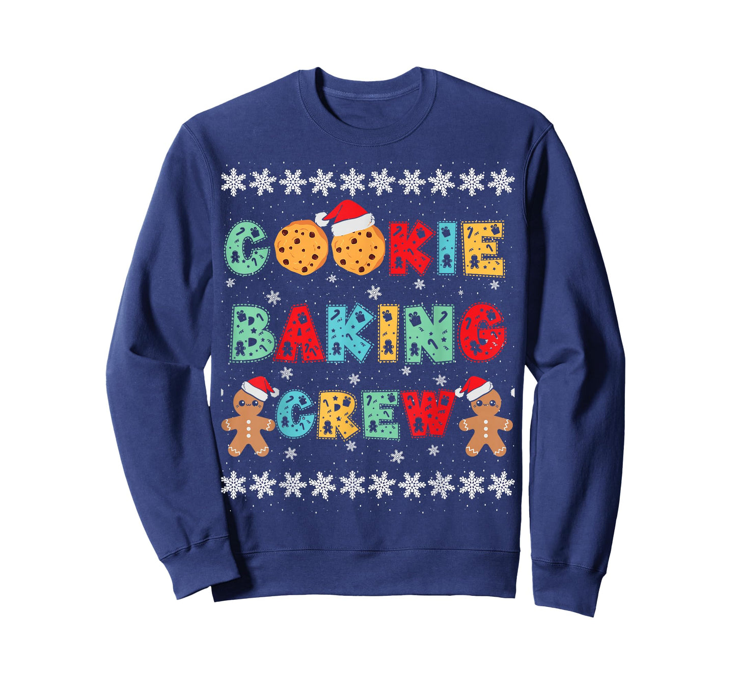 Cookie Baking Crew Gingerbread Men with Xmas Hats T-Shirt