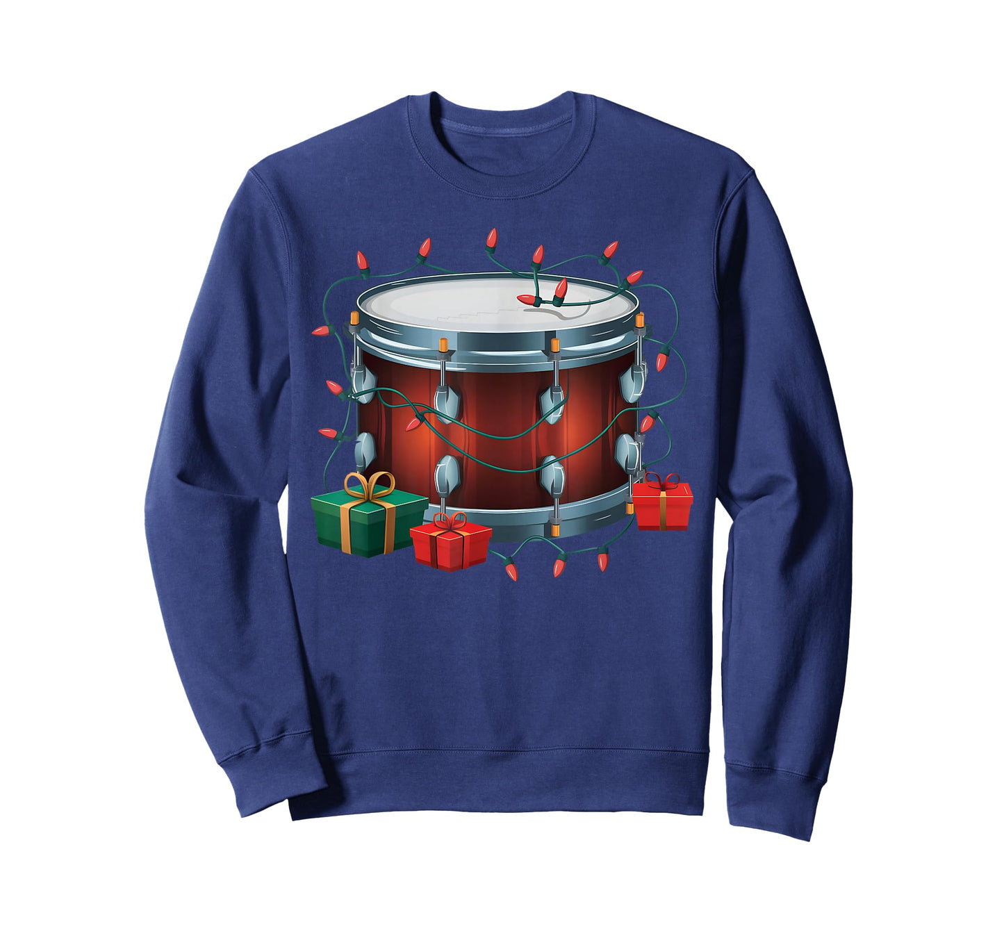 Drummer Drum Xmas Lighting Santa Musical Drum Christmas T-Shirt