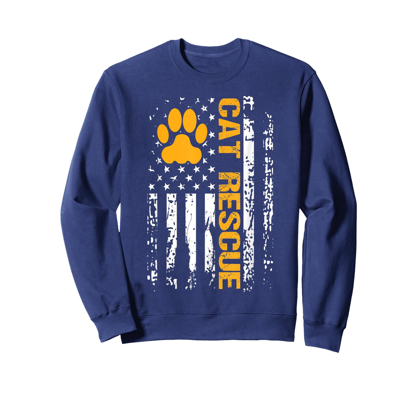 Cat Rescue Shirt American Flag Cat Shelter Cat Adoption Gift T-Shirt