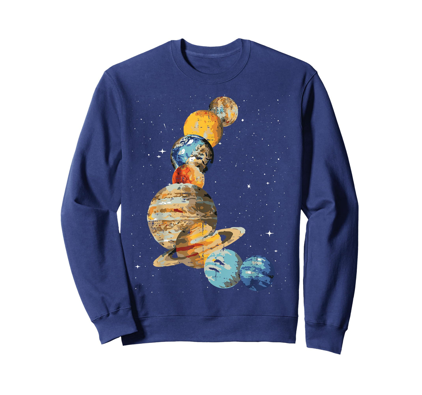 Planets Watercolor Painting Space Galaxy Art Men Women Kids T-Shirt