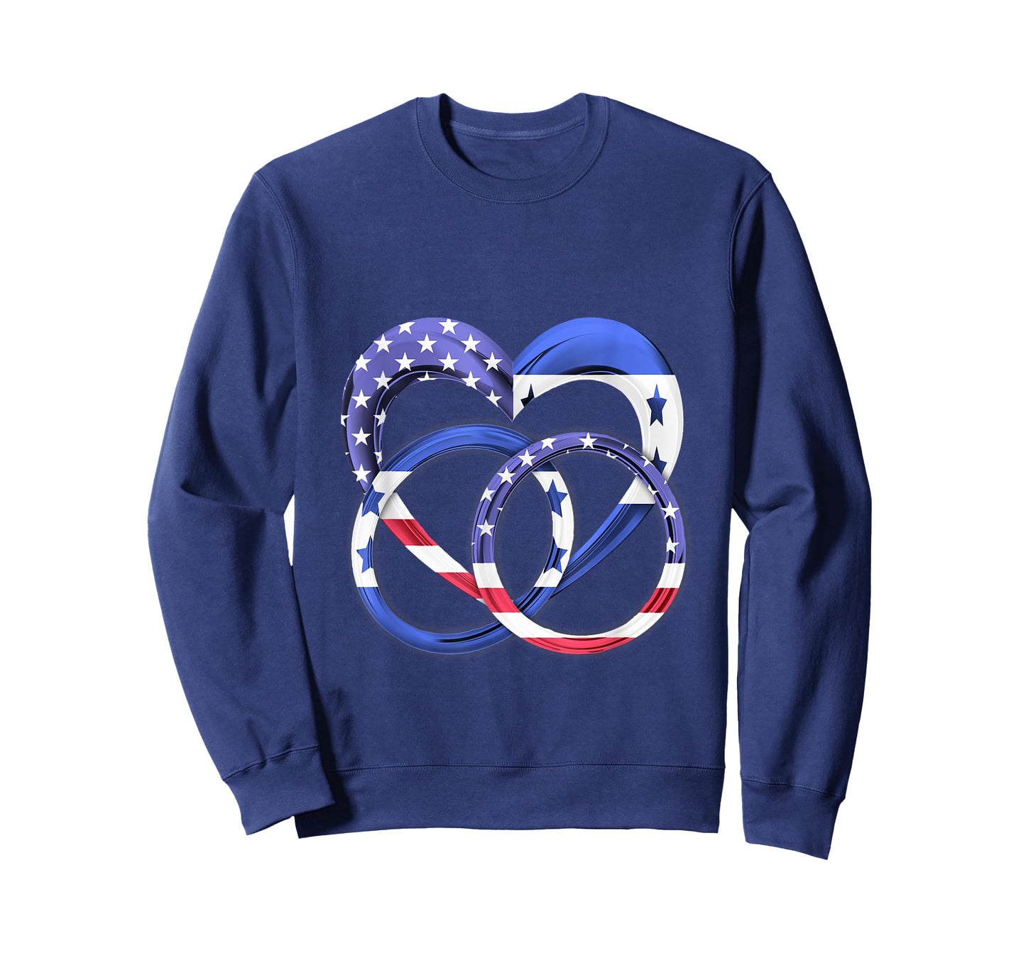 American Flag Heart Wedding Rings Marriage Honduras T-Shirt