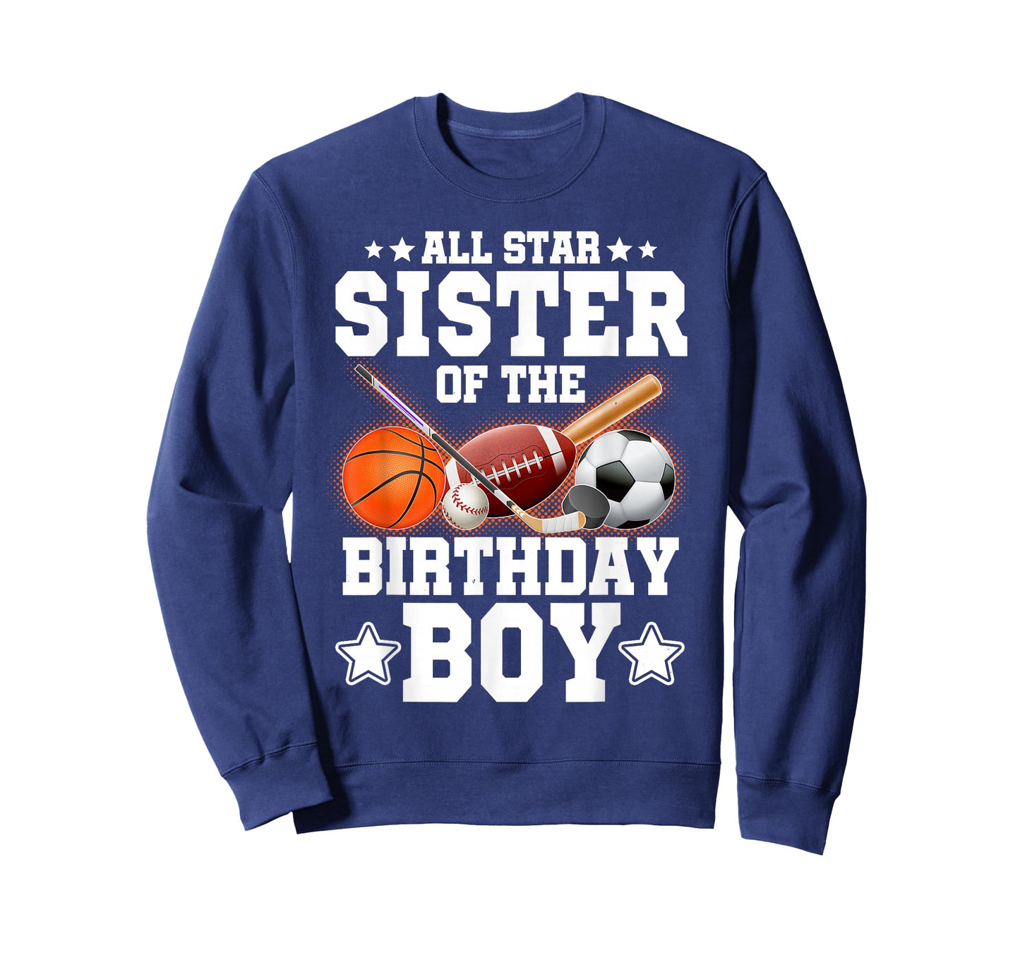 All Star Sister Of The Birthday Boy Basketball Soccer Sport T-Shirt