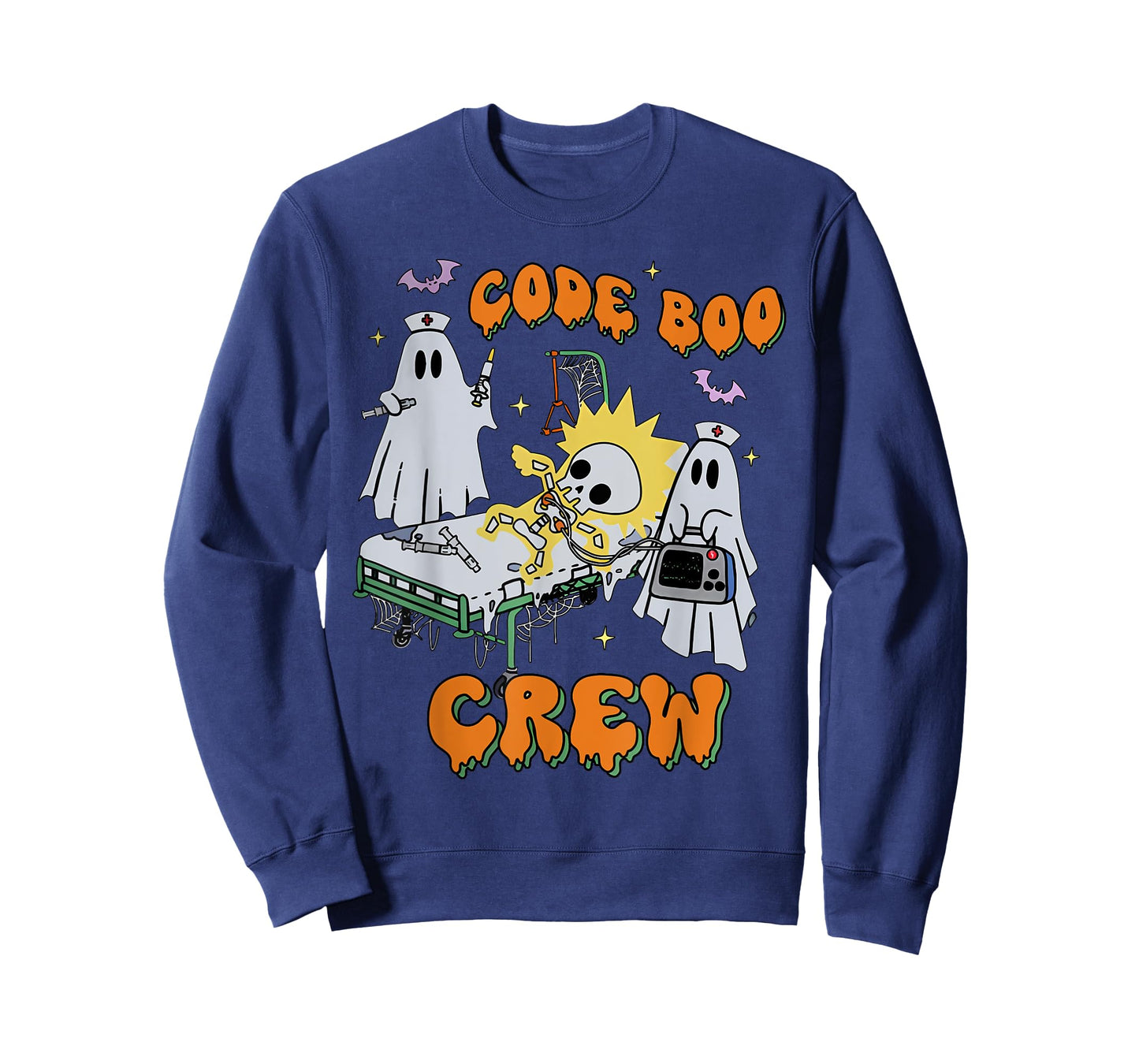 Code Boo Crew Funny Ghost Nurse Halloween Costume Nursing T-Shirt