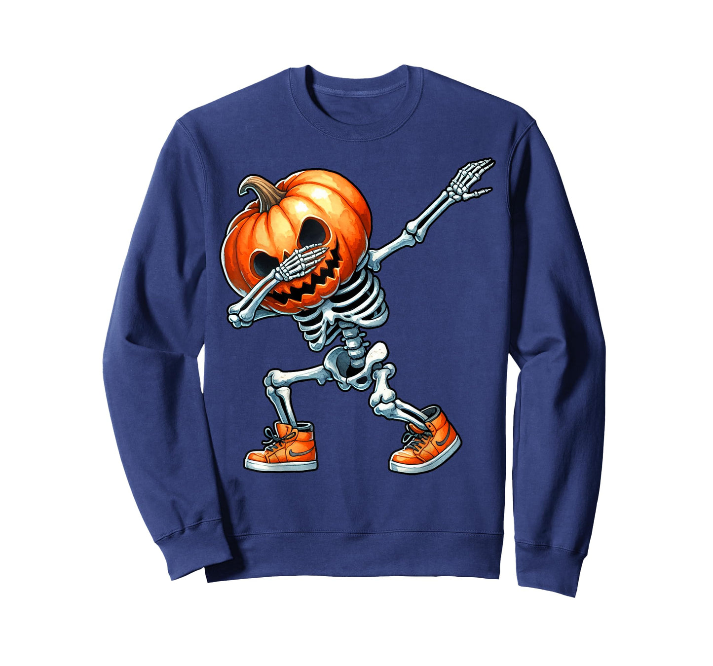 Halloween Boys Dabbing Skeleton Scary Pumpkin Jack O Lantern T-Shirt