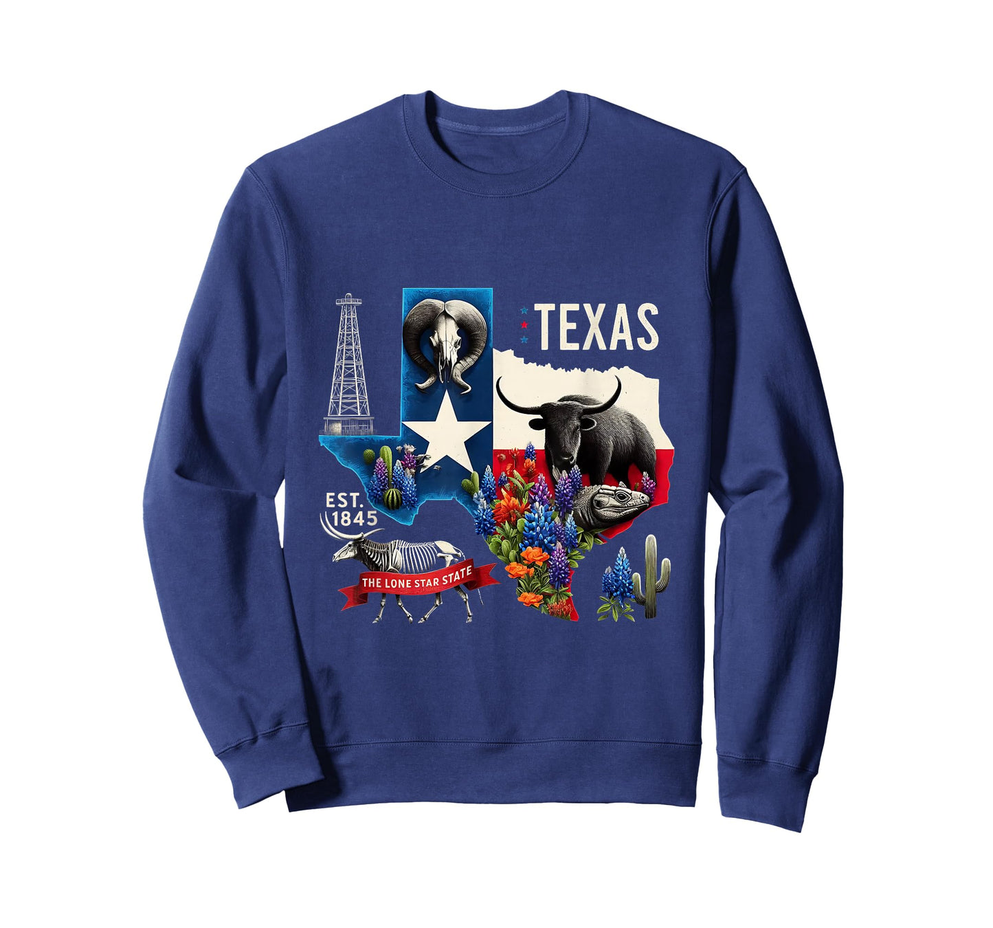 Retro Vibes Texas USA Bull American T-Shirt