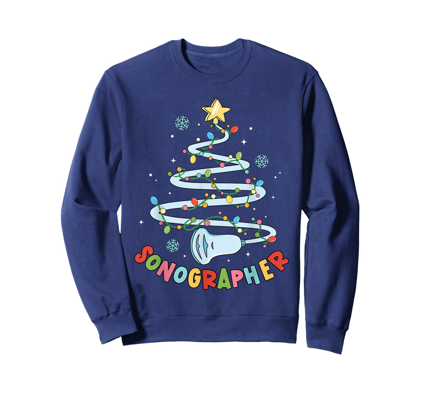 Funny Sonographer Christmas Tree Ultrasound Matching Group T-Shirt