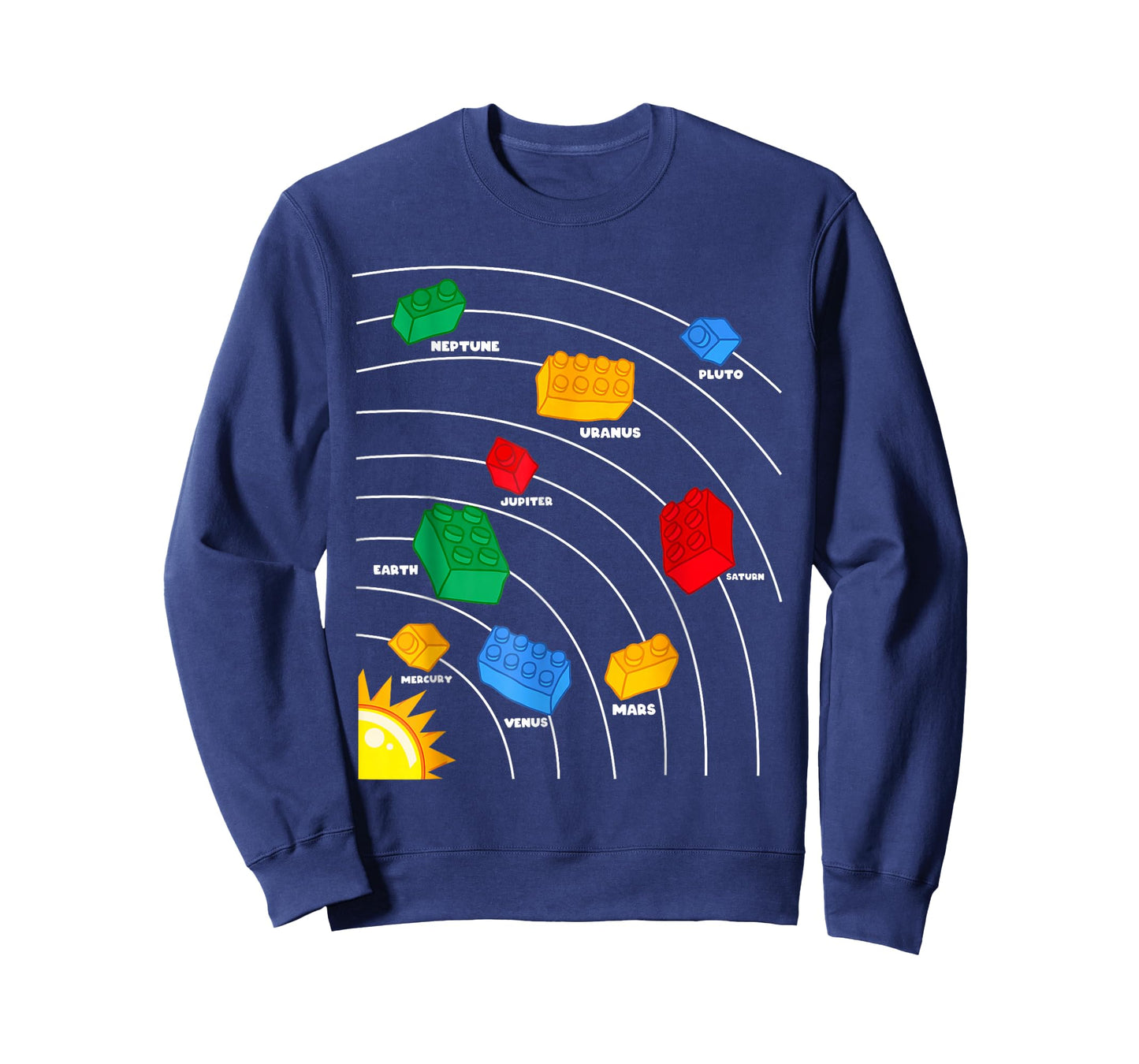 Boys Space Planet Master Builder Kids Building Blocks T-Shirt