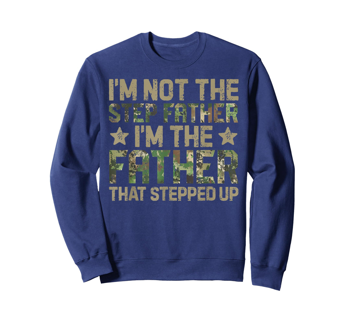 Stepped Up Dad Shirt - Dad Who Stepped Up American Camo Flag T-Shirt