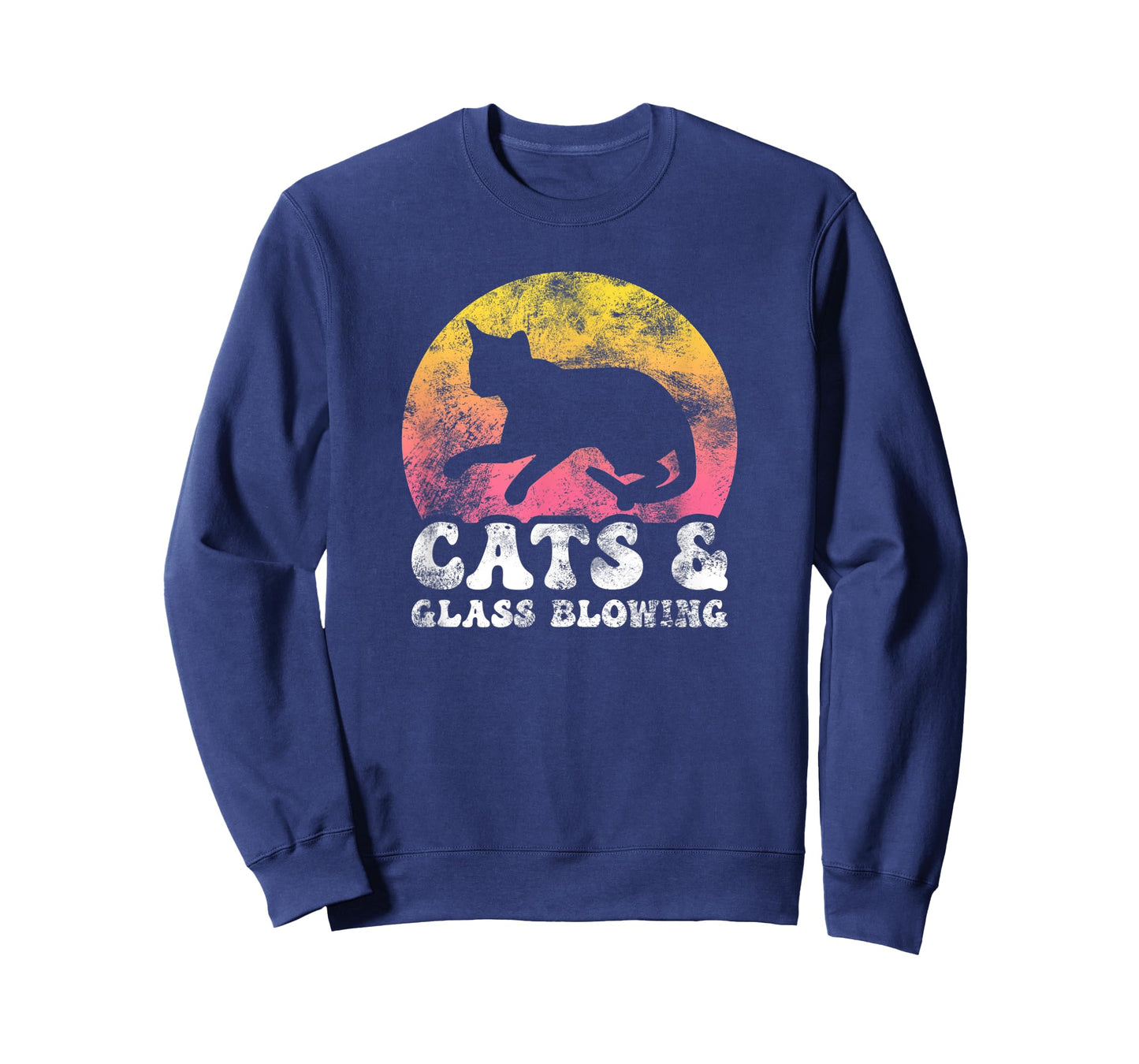 Funny Cats & Glass Blowing Vintage Retro Hobby T-Shirt