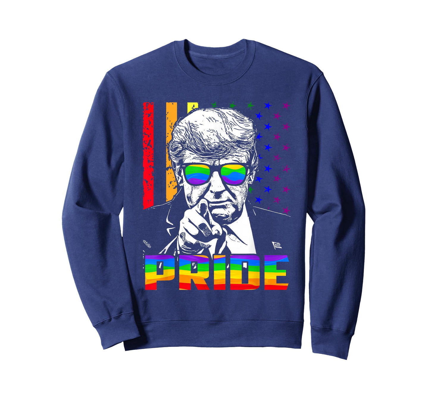 Trump LGBT Rainbow Sunglasses American Flag Gay Pride Month T-Shirt