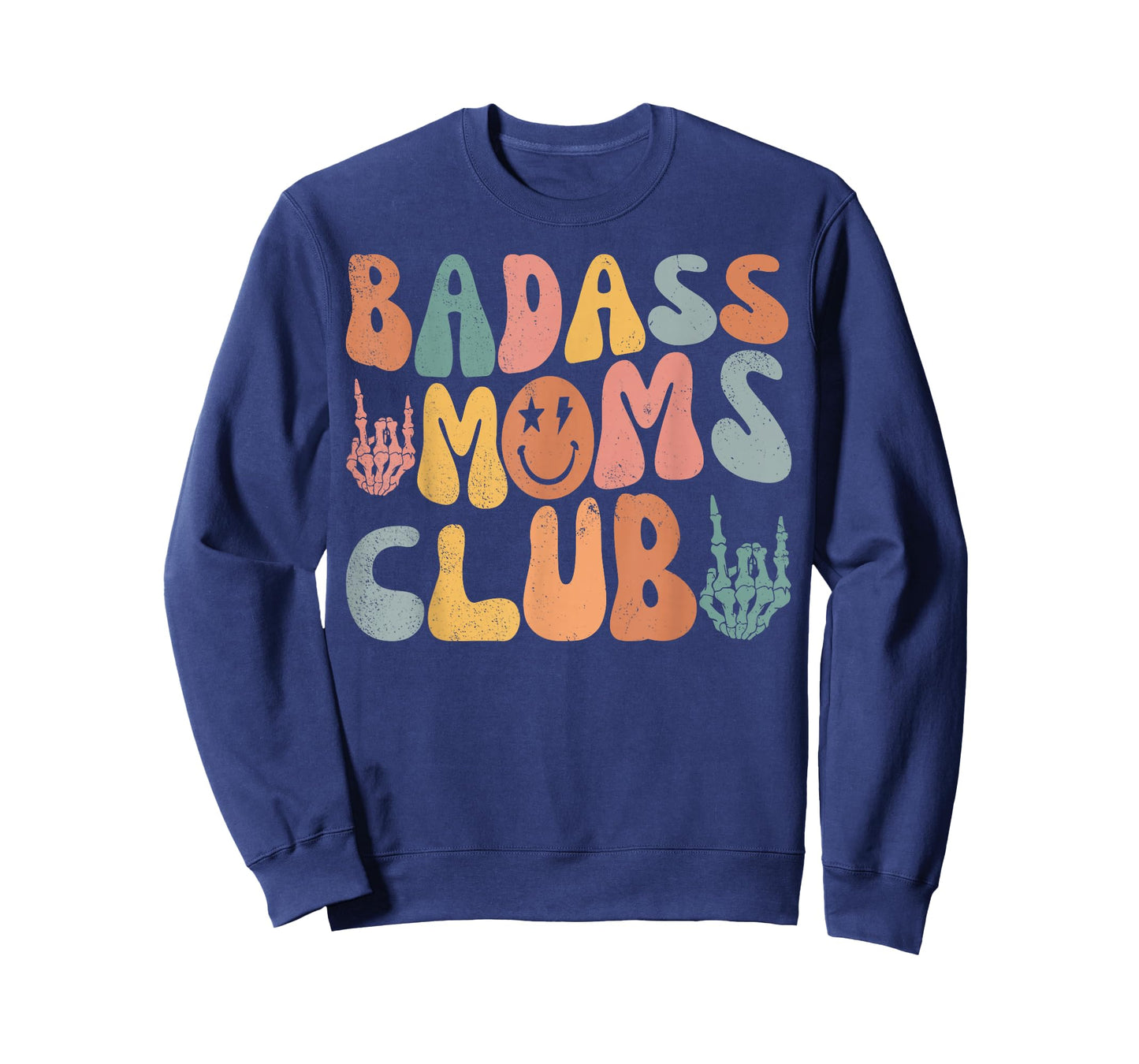 Groovy Badass Moms Club Cool Mom Funny Family Humor Retro T-Shirt