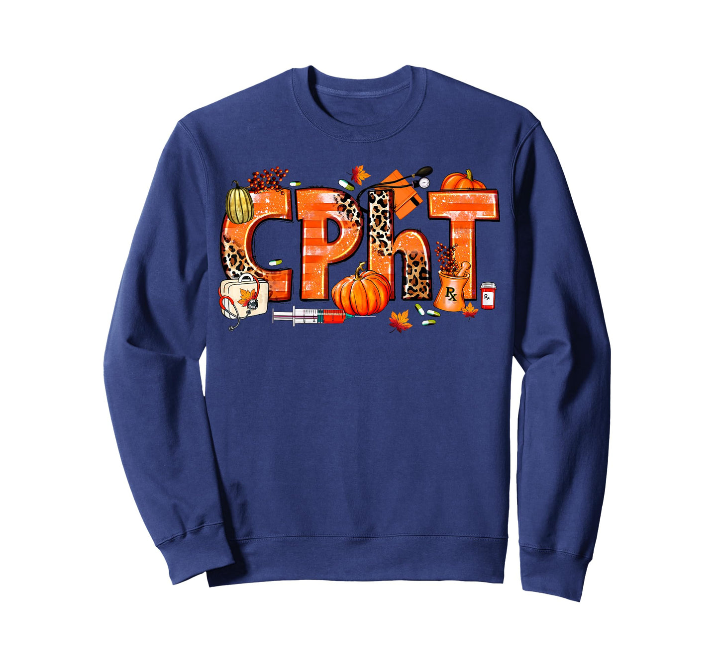 CPHT Pharmacy Technician Fall Autumn Pumpkin Thanksgiving T-Shirt