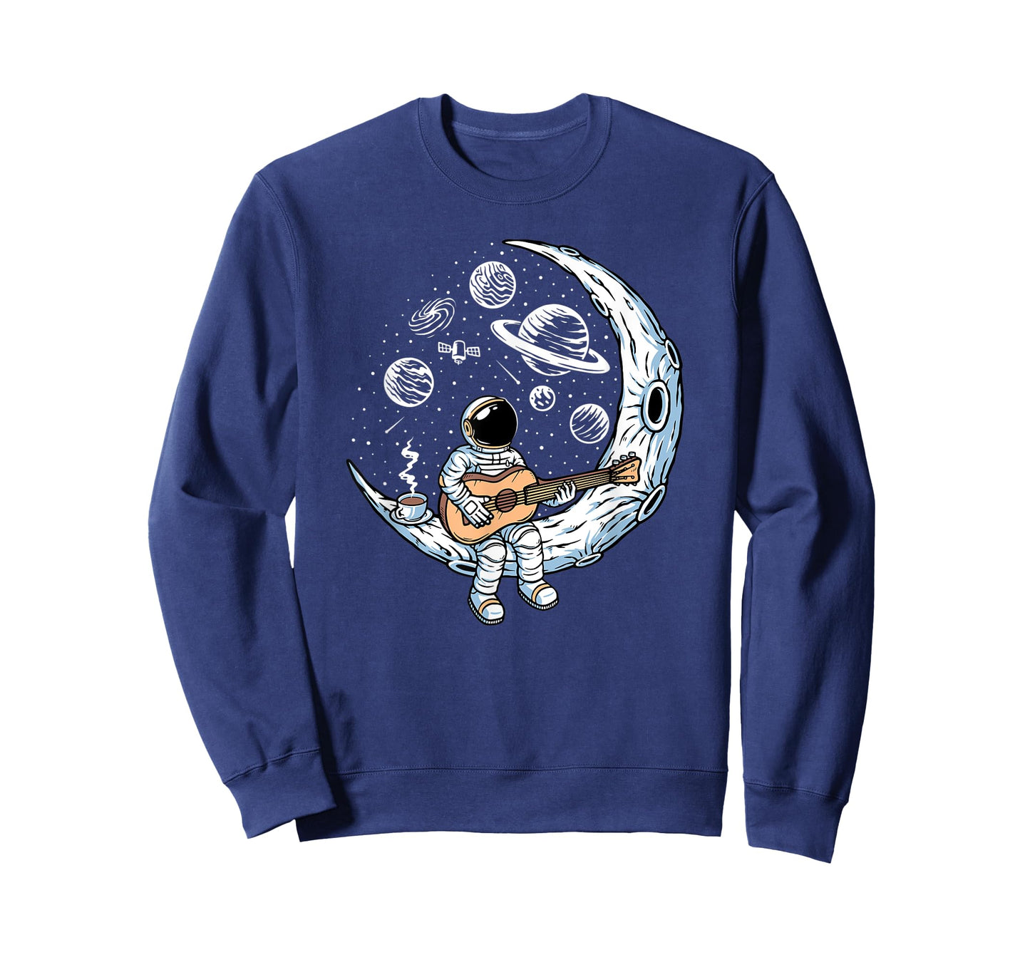 Astronaut playing guitar on the moon Spaceman allspace T-Shirt
