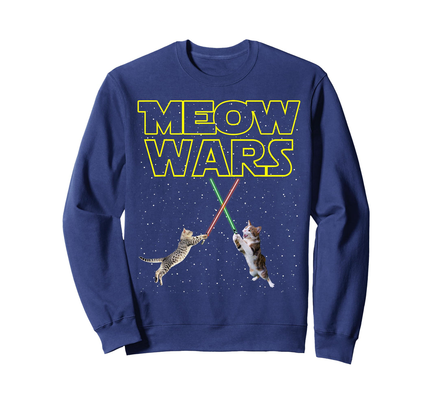 Meow Wars Cat Shirt Funny Gifts for Cats Lovers T-Shirts T-Shirt