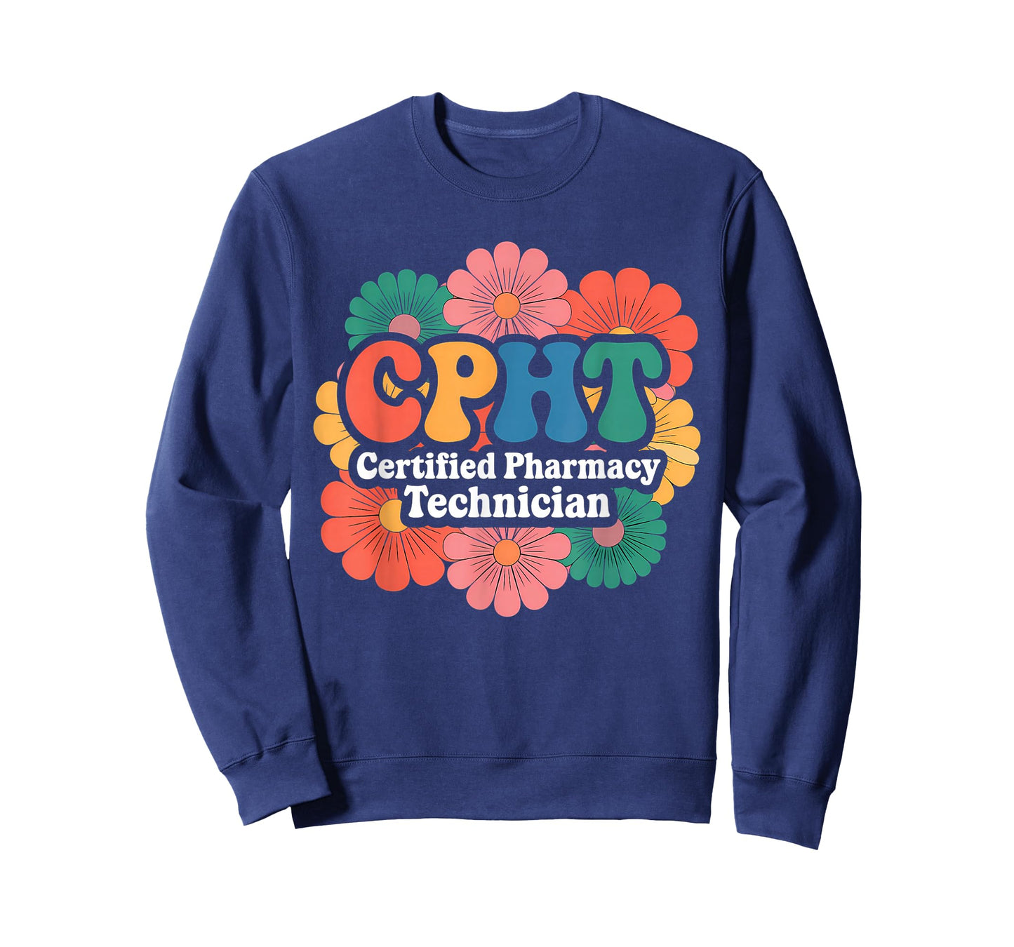 CPHT Certified Pharmacy Technician Floral Designs For Women T-Shirt