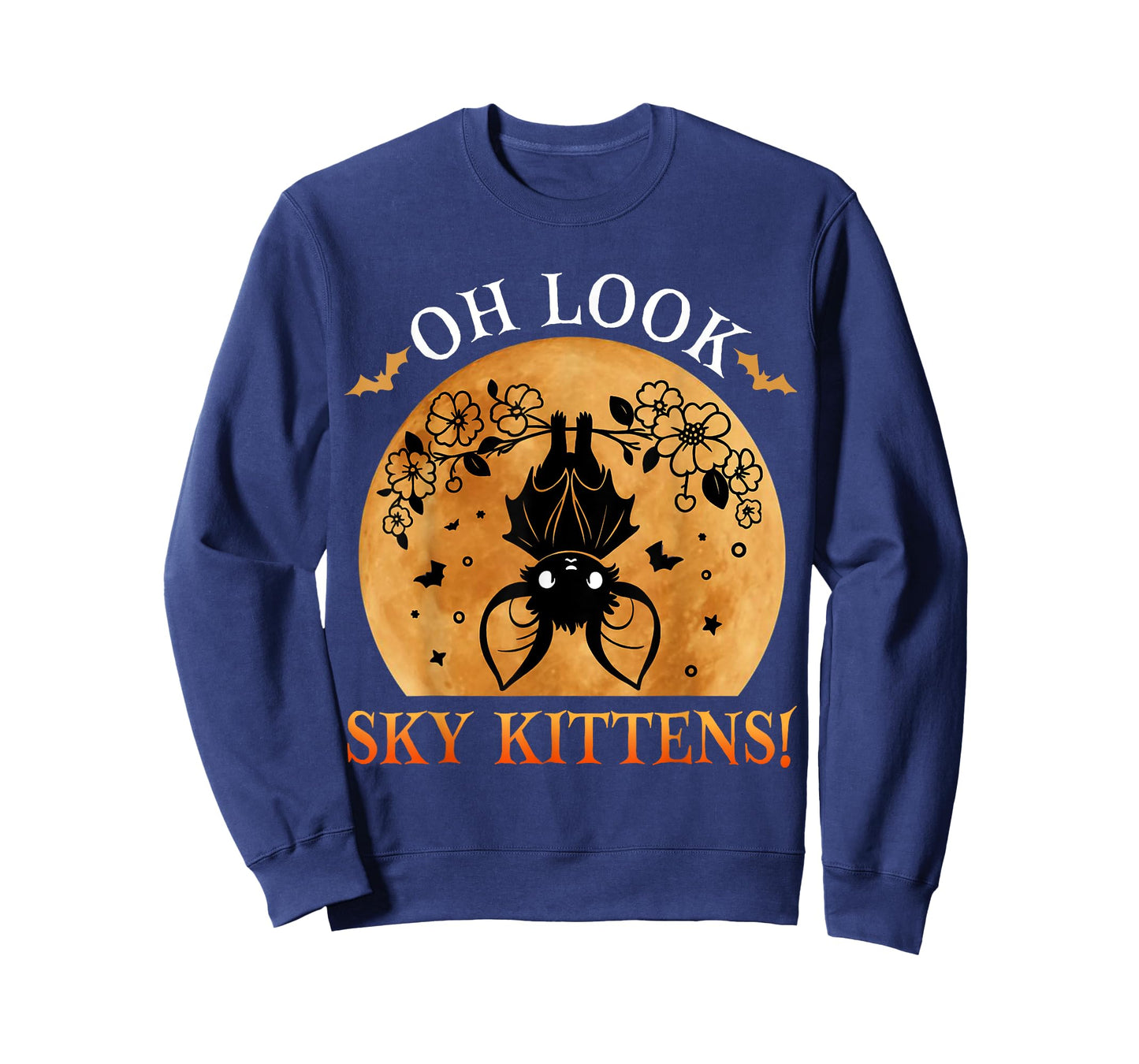 Oh Look Sky Kittens Funny Bat Lovers Halloween Costume Kids T-Shirt