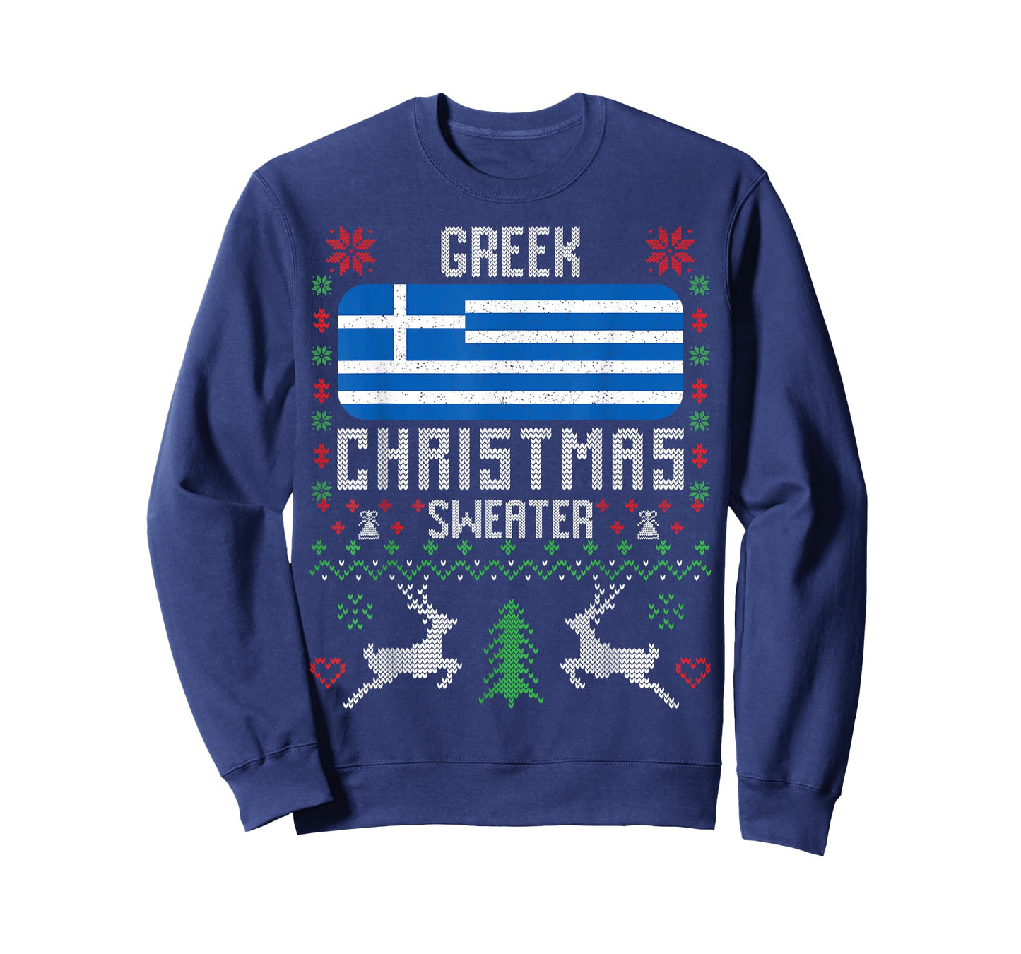 Greece Flag Greek Christmas Sweater T-Shirt