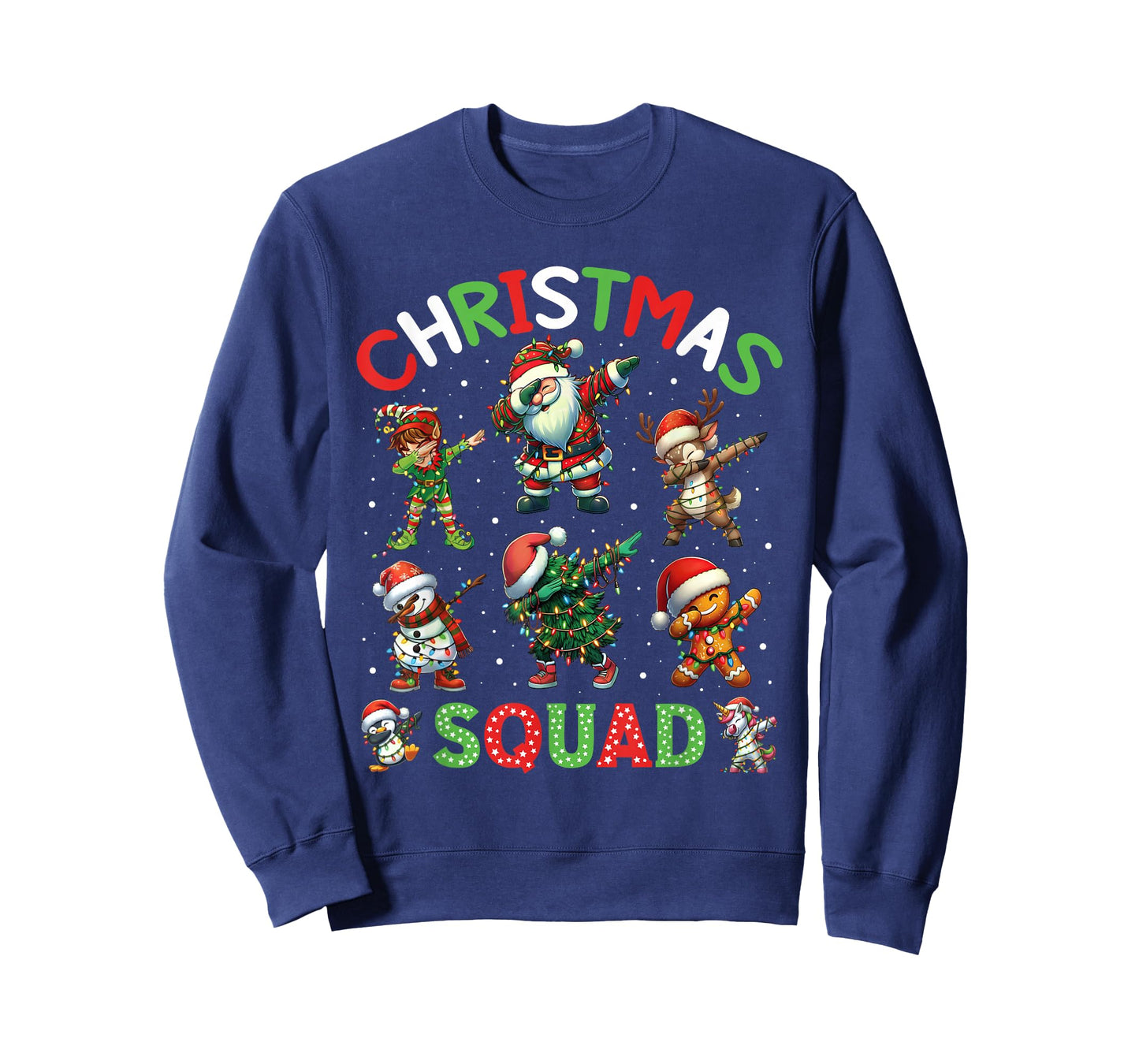 Christmas Squad Santa Dabbing Elf Family Matching Pajamas T-Shirt