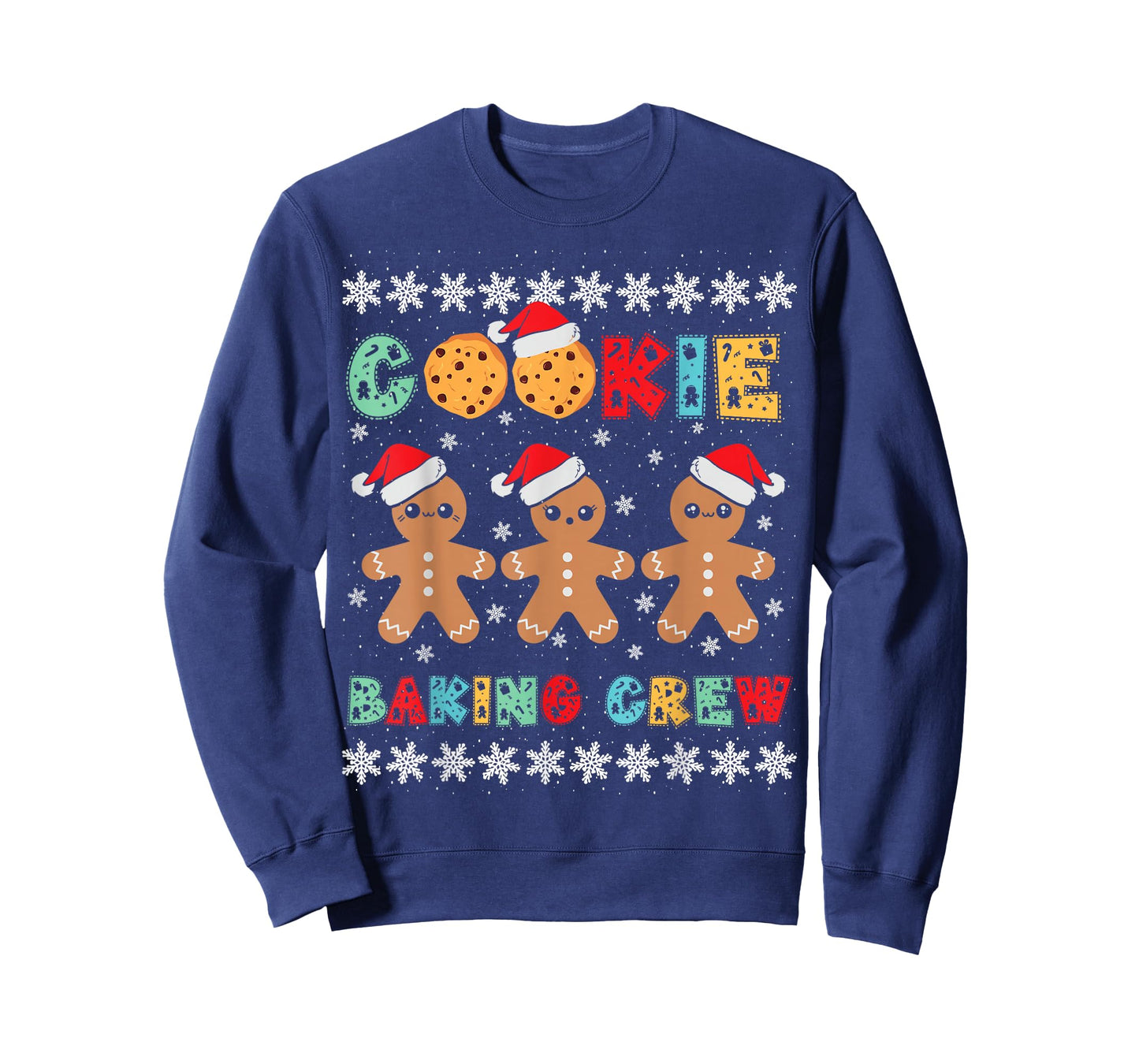 Cookie Baking Crew Gingerbread Men with Xmas Hats T-Shirt