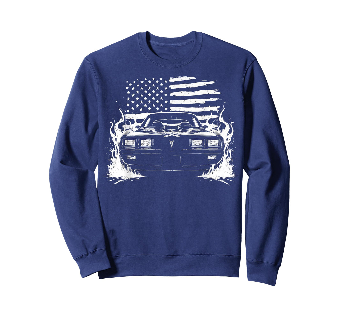 1980's Trans Am Muscle Car Patriotic Flag Flame Trans AM T-Shirt