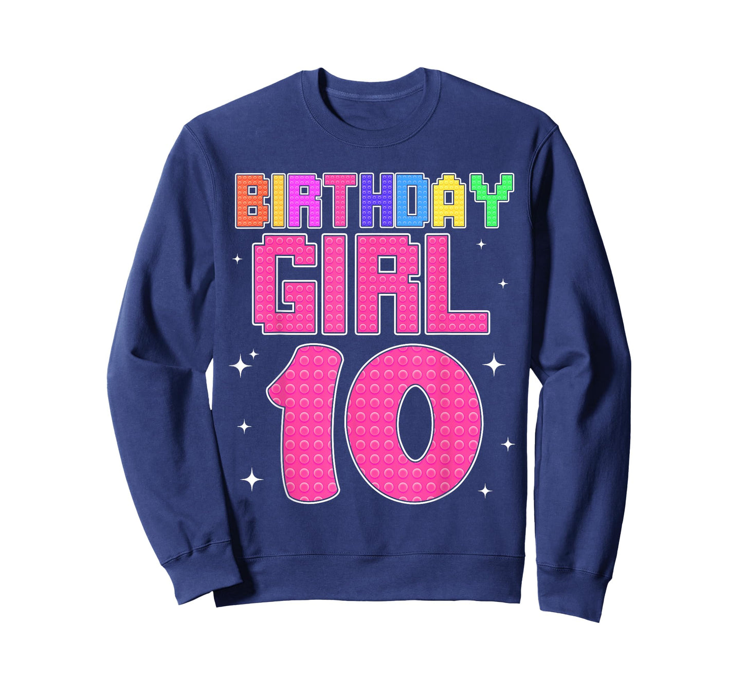10th Birthday Girl Master Builder 10 Year Old Block Building T-Shirt