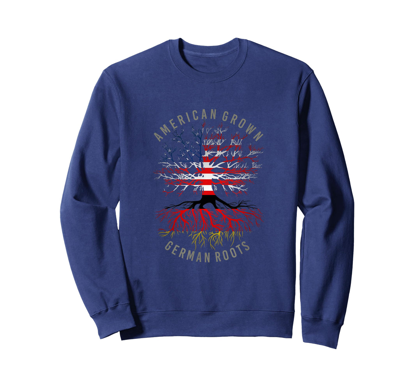 American Grown German Roots USA Germany Flag Heritage Tree T-Shirt