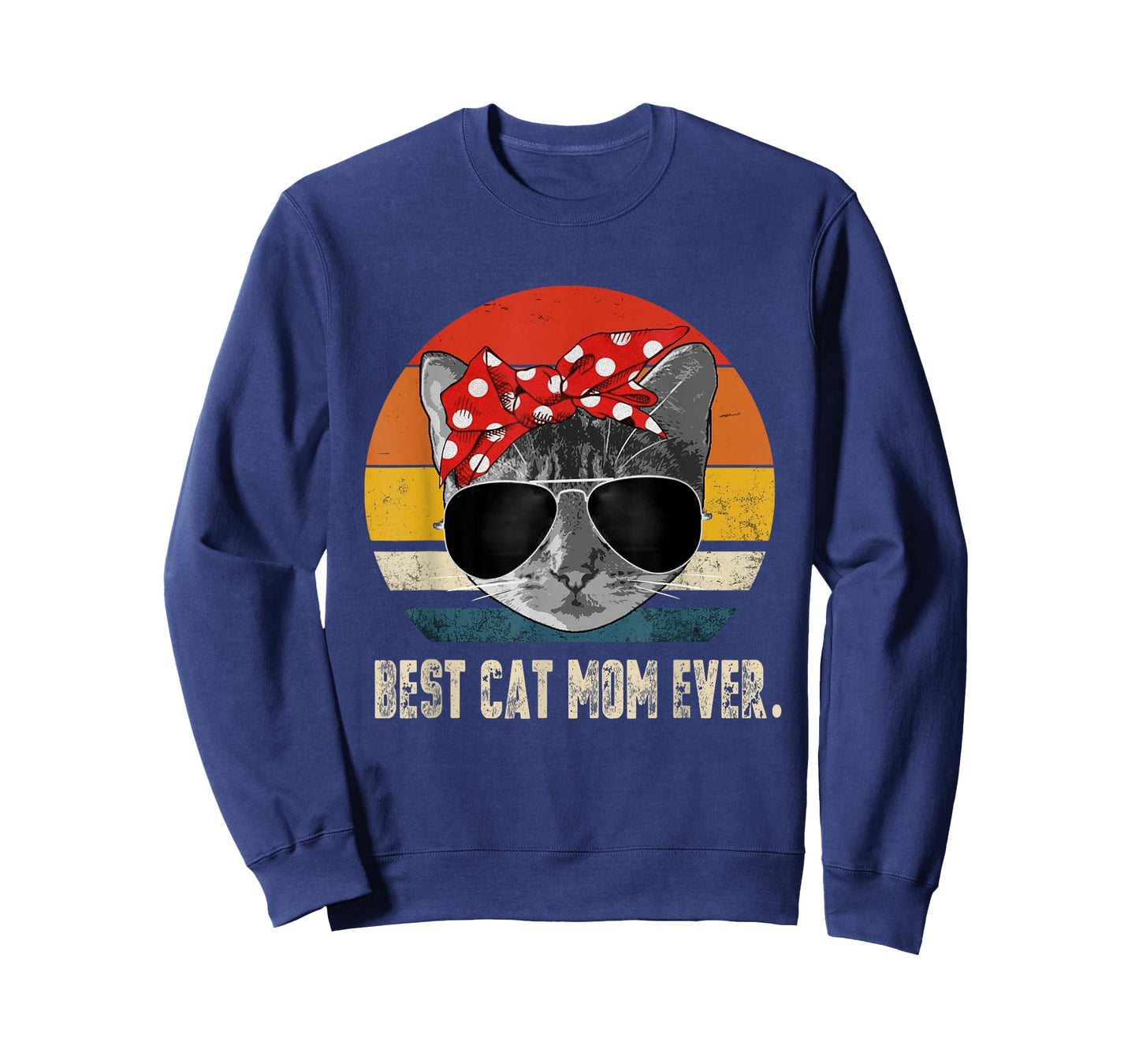 Best Cat Mom Ever Vintage Retro Cat Mommy Cat Mother T-Shirt