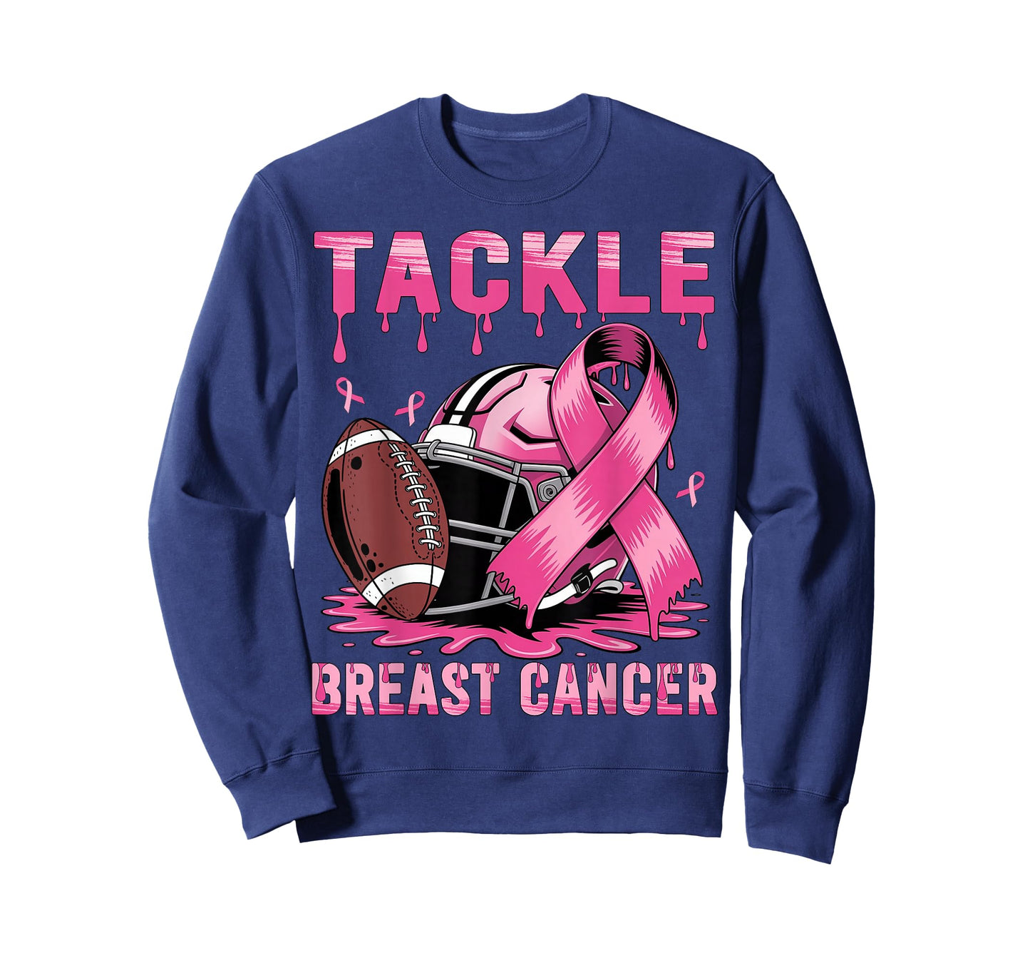 Tackle Breast Cancer Football Pink Ribbon Breast Cancer T-Shirt